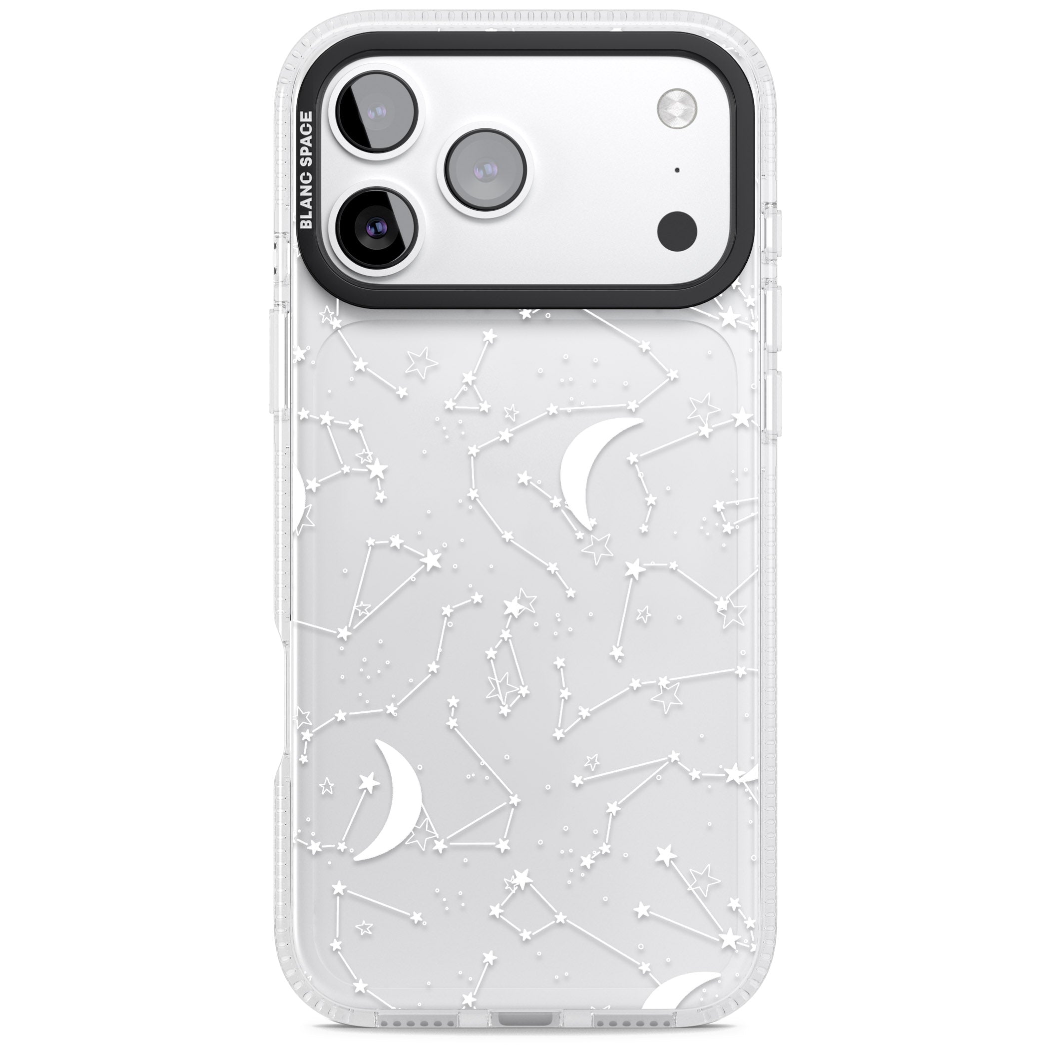 White Constellations iPhone 17 Pro Impact Air Clear Phone Case