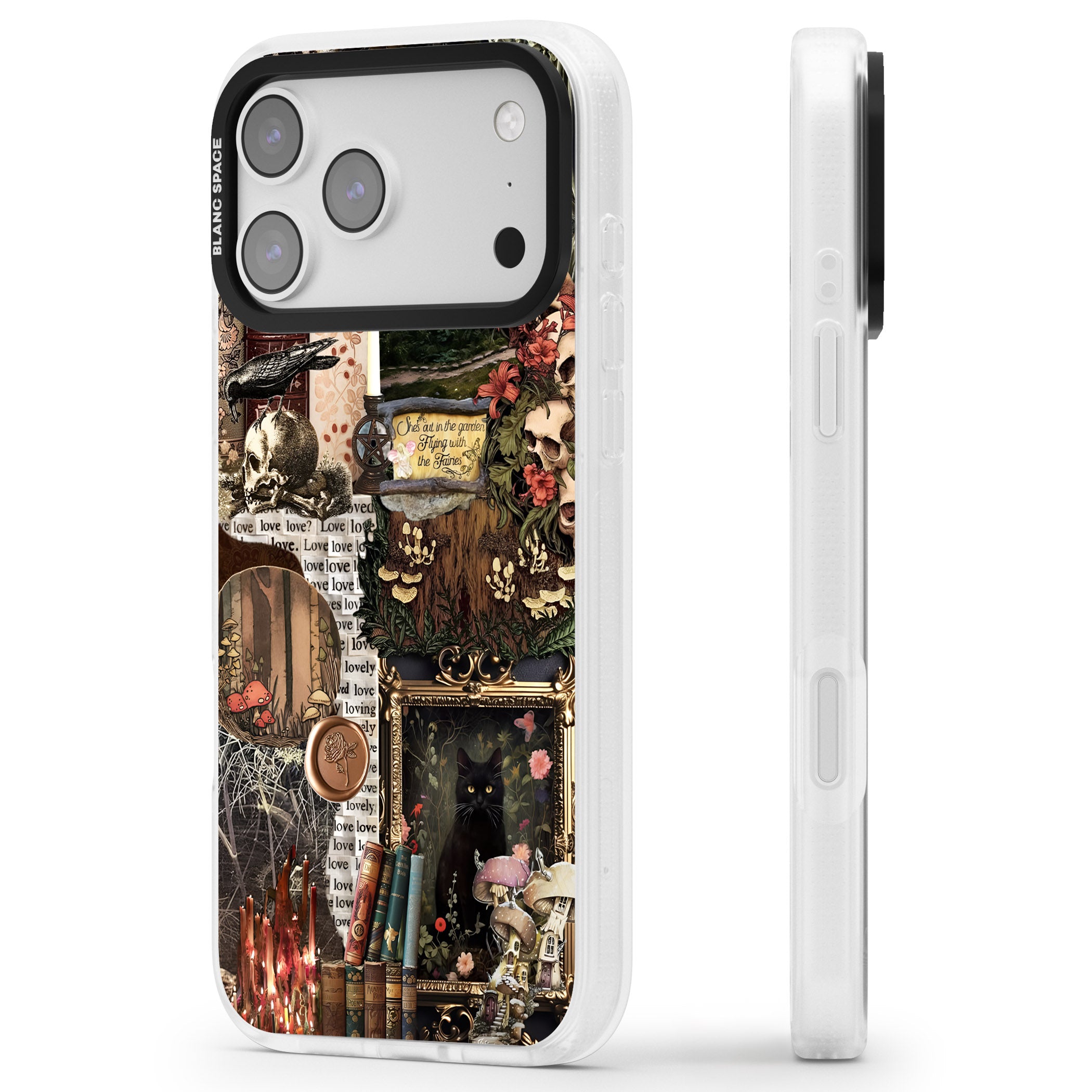 Academia Collage iPhone 17 Pro Impact Air Clear Phone Case Side Profile