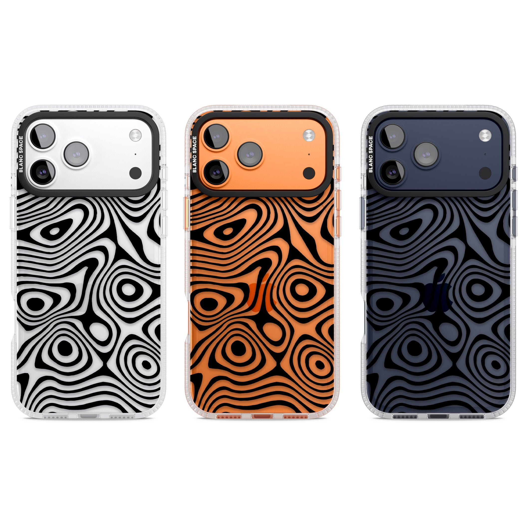 Dark Topographic Map iPhone 17 Pro Impact Air Clear Phone Case APT Impact Protection