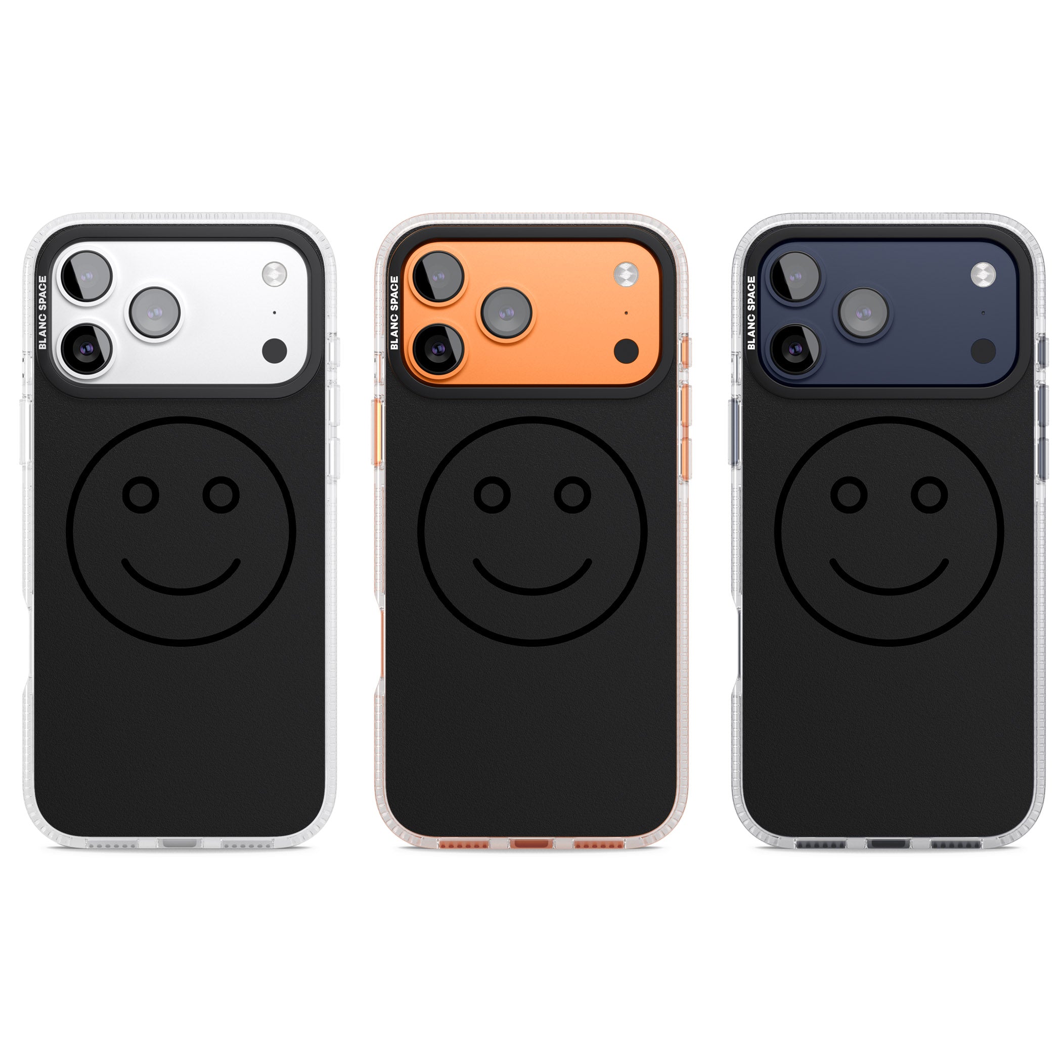 Dark Smiley Face iPhone 17 Pro Impact Air Clear Phone Case APT Impact Protection