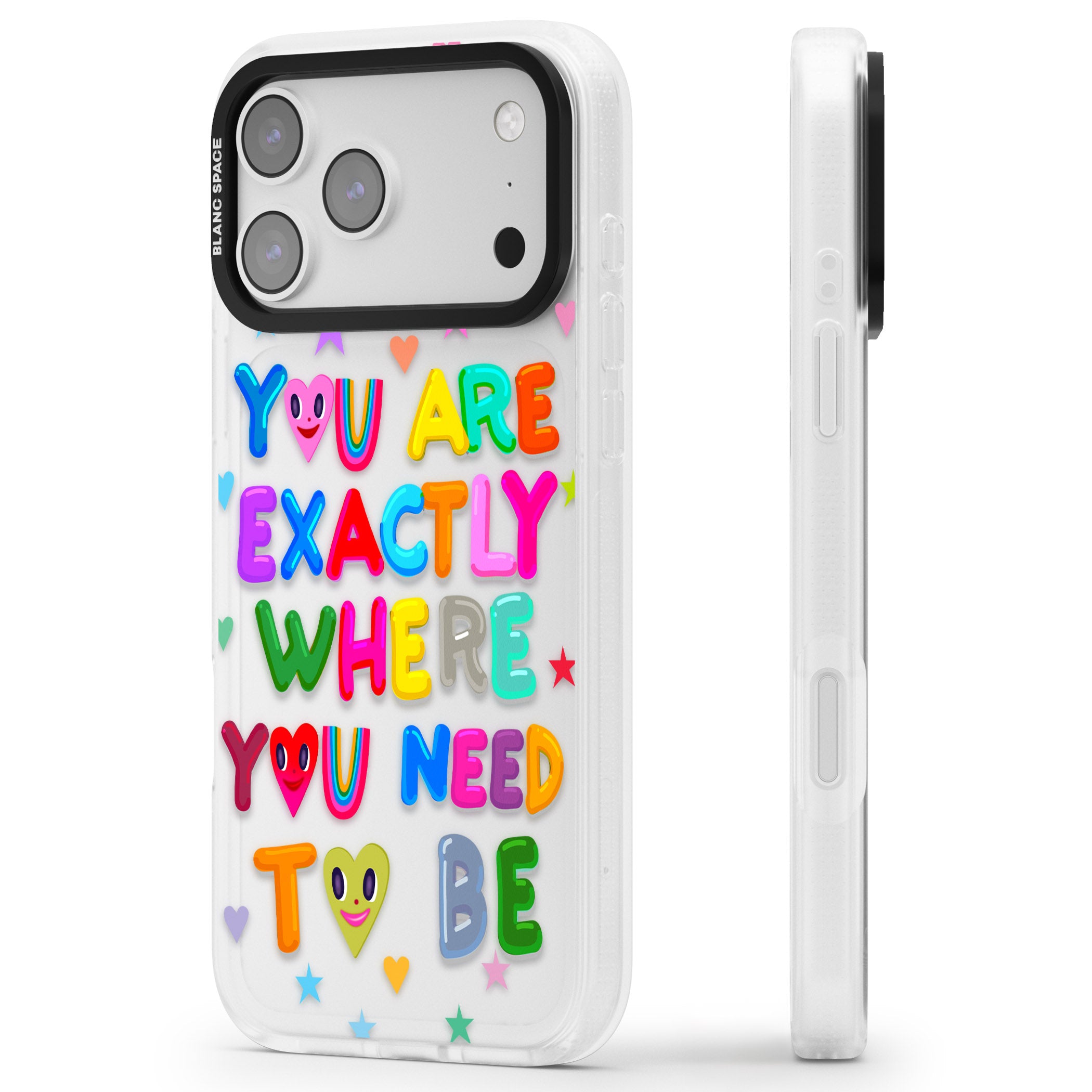 Exactly Where You Need To Be iPhone 17 Pro Impact Air Clear Phone Case Side Profile