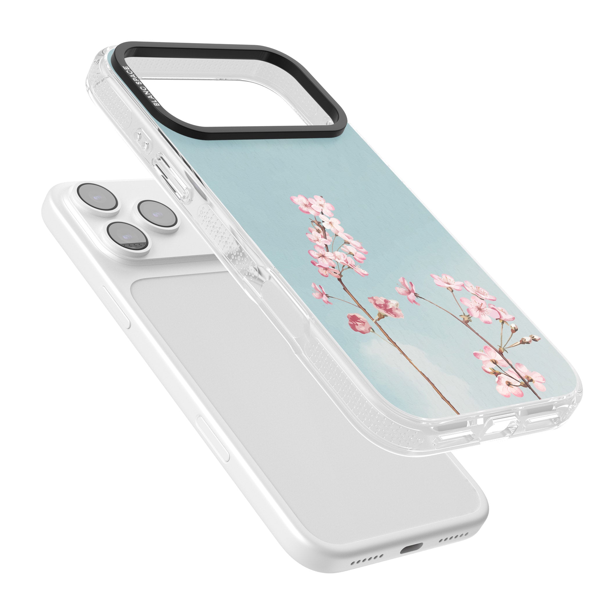 Blossom Flower Sky iPhone 17 Pro Impact Air Clear Phone Case Colours