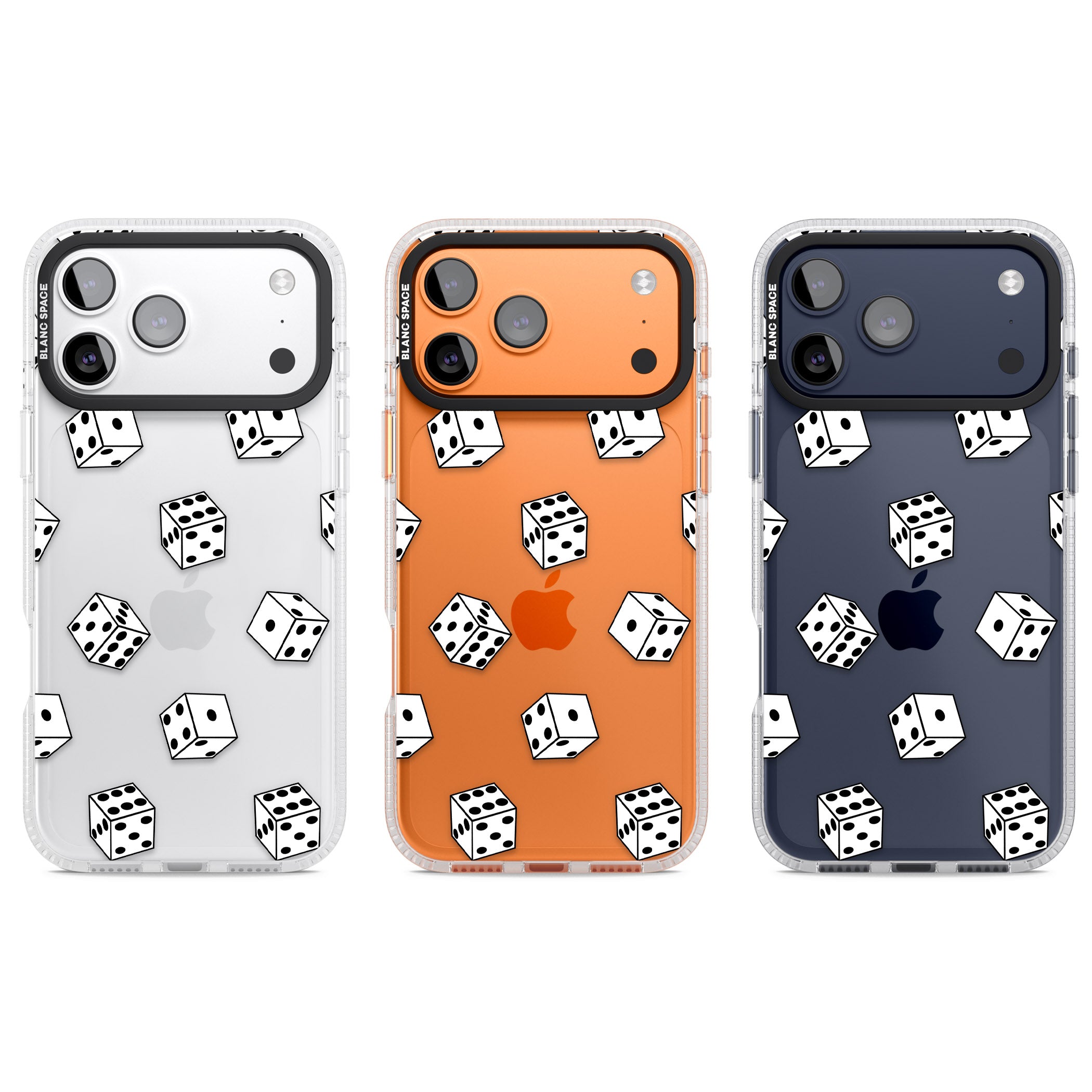 Clear Dice Pattern iPhone 17 Pro Impact Air Clear Phone Case APT Impact Protection