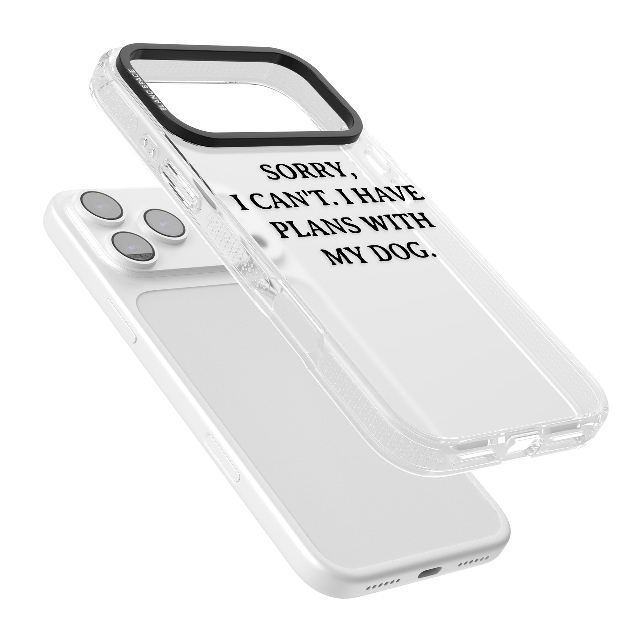 I Have Plans With My Dog iPhone 17 Pro Impact Air Clear Phone Case Colours