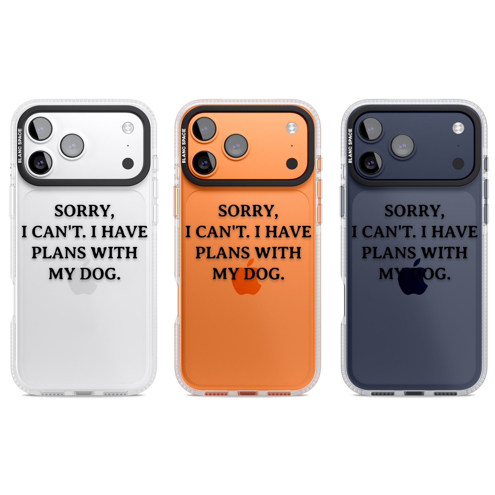I Have Plans With My Dog iPhone 17 Pro Impact Air Clear Phone Case APT Impact Protection