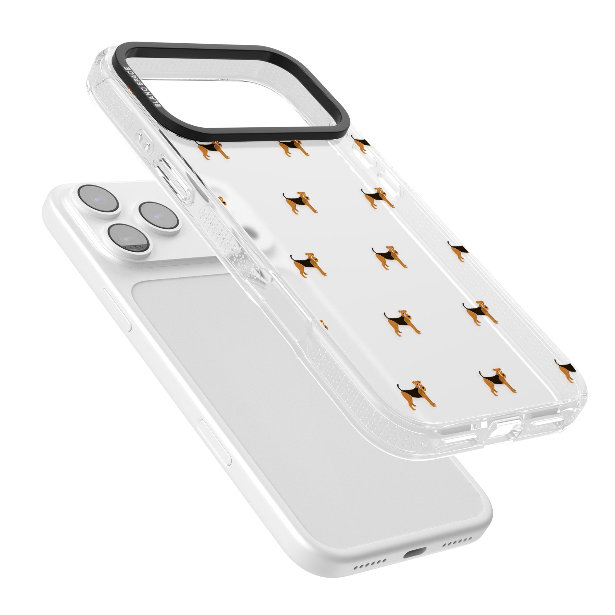 Airedale Terrier Dog Pattern iPhone 17 Pro Impact Air Clear Phone Case Colours