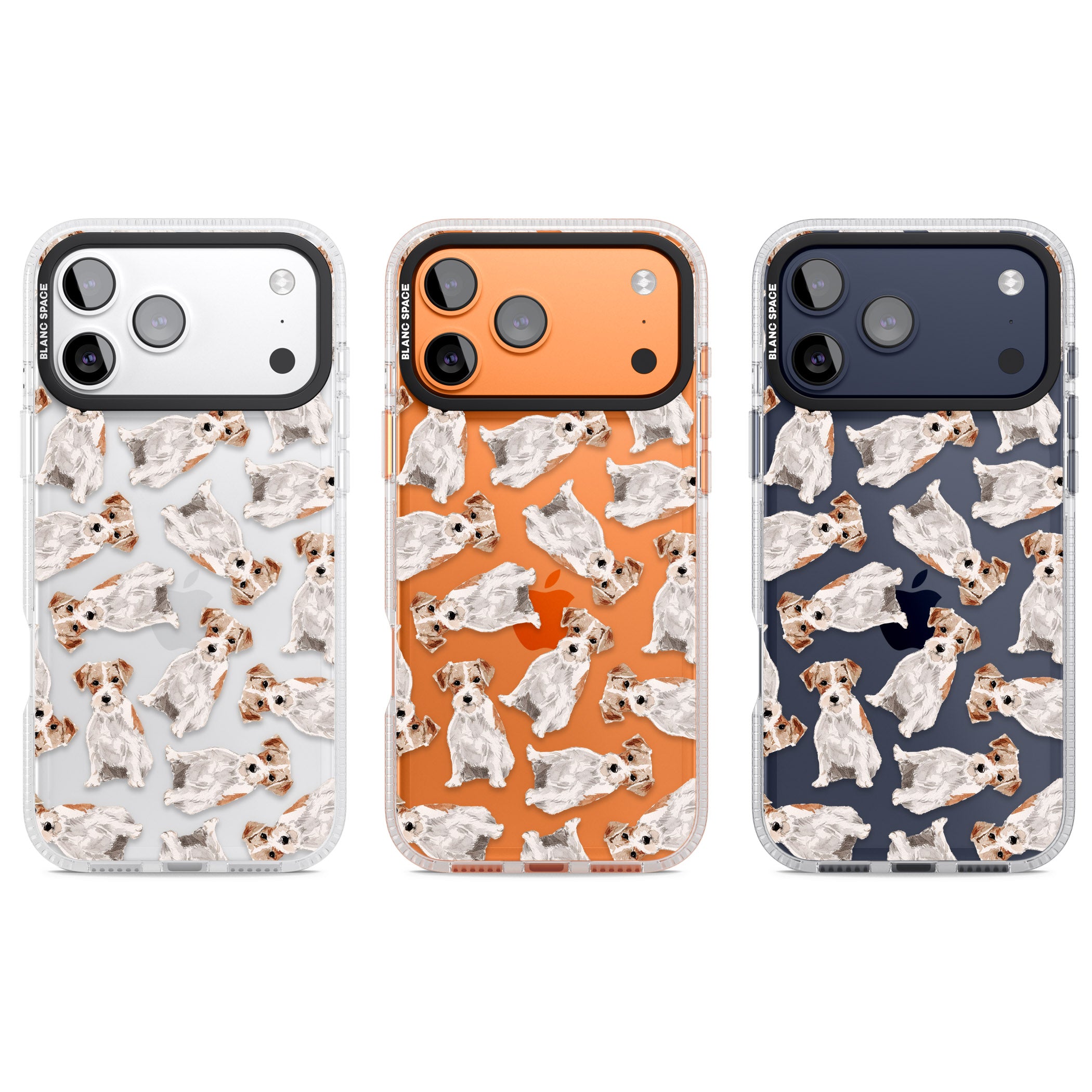 Whimsical Wirehaired Jack Russell iPhone 17 Pro Impact Air Clear Phone Case APT Impact Protection