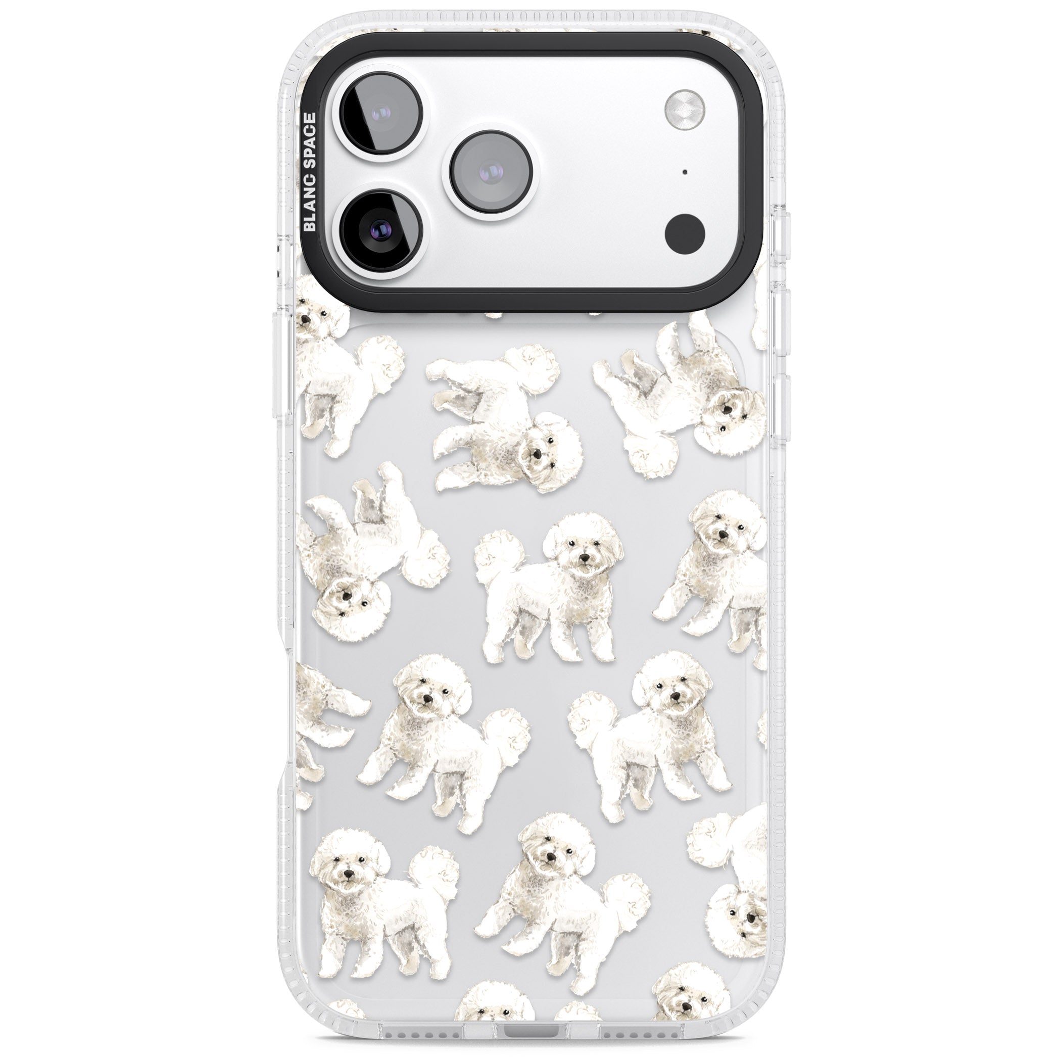 Bichon Frise Watercolor iPhone 17 Pro Impact Air Clear Phone Case