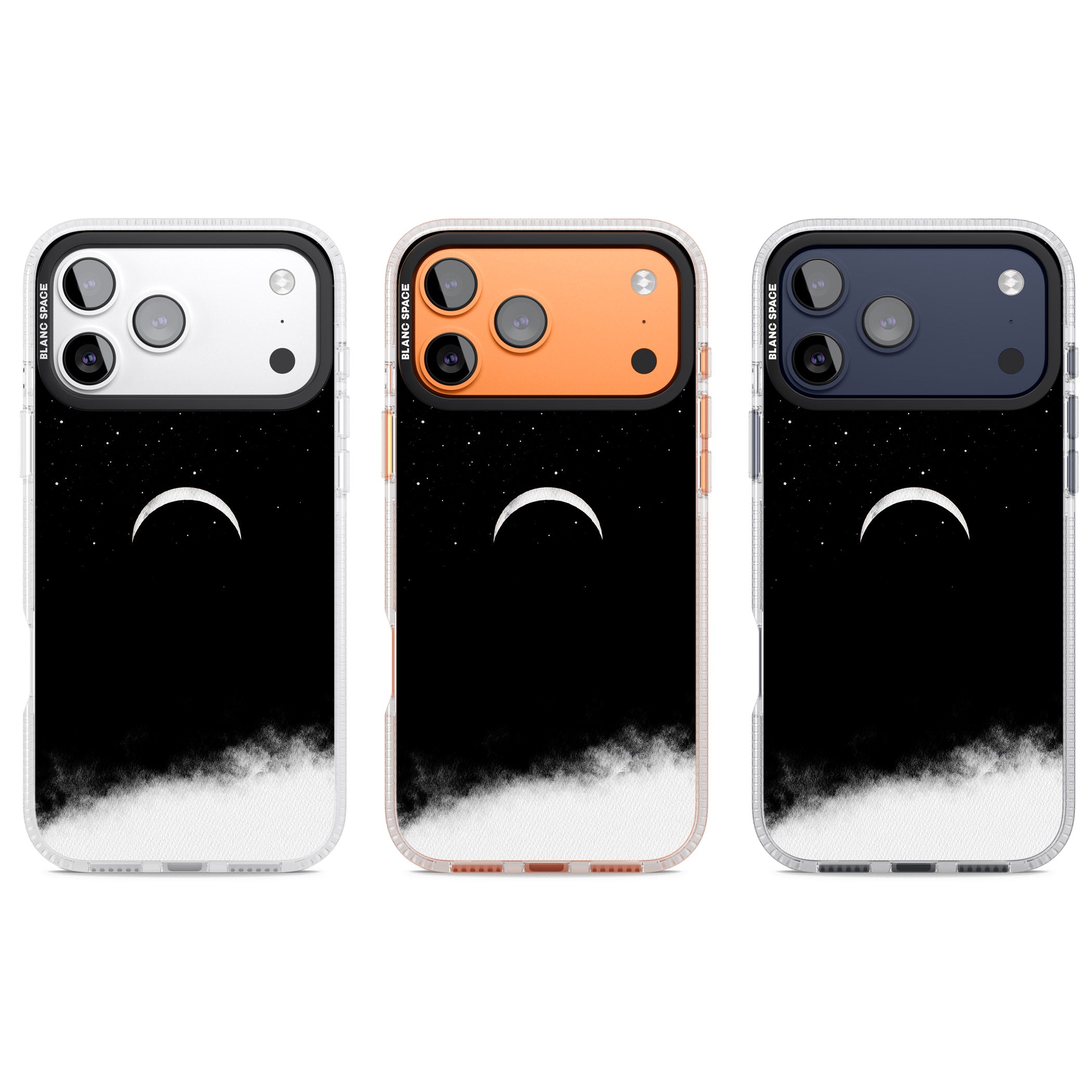 Crescent Moon Night Sky iPhone 17 Pro Impact Air Clear Phone Case APT Impact Protection