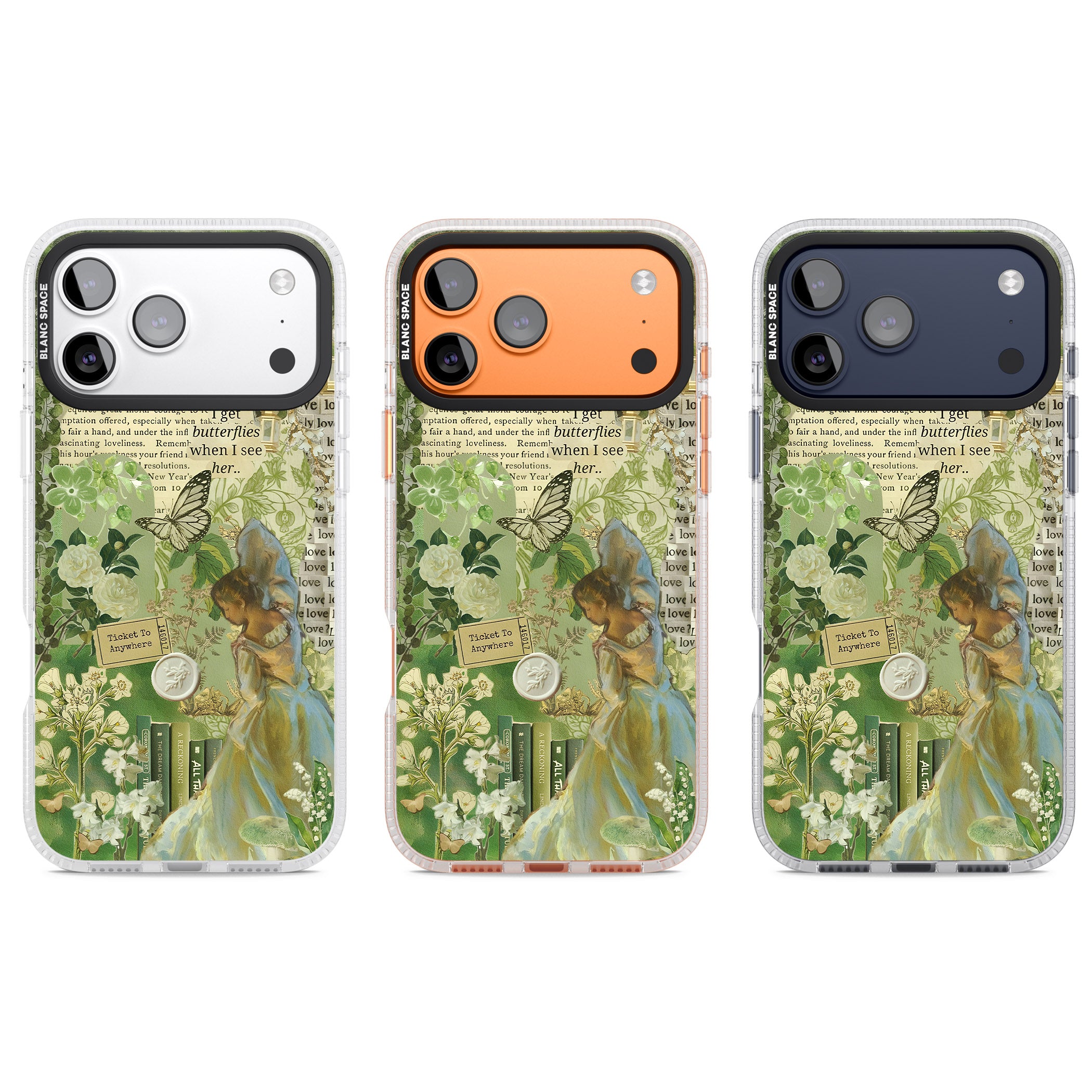 Vintage Green Fairy iPhone 17 Pro Impact Air Clear Phone Case APT Impact Protection