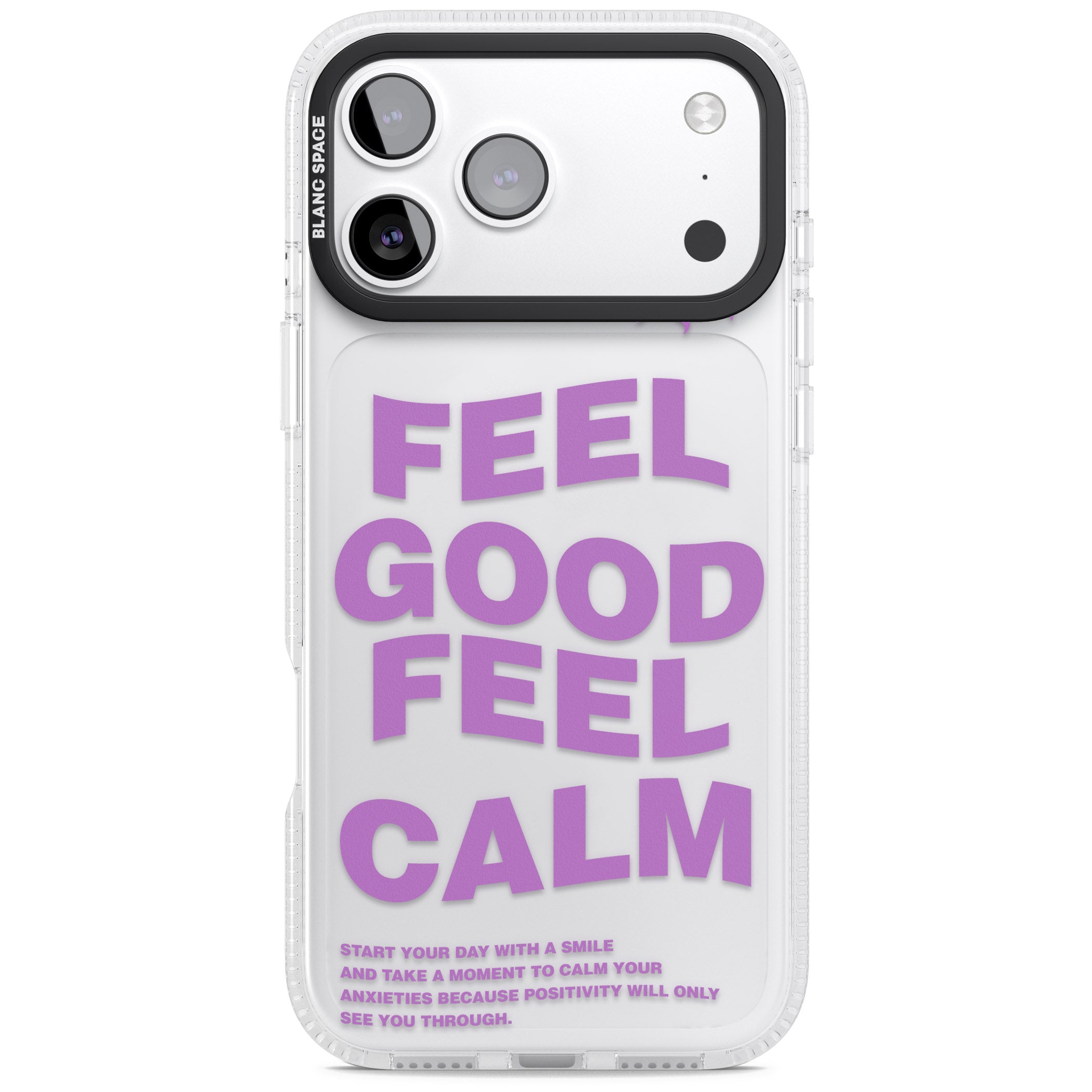 Feel Good Feel Calm (Purple) iPhone 17 Pro Impact Air Clear Phone Case