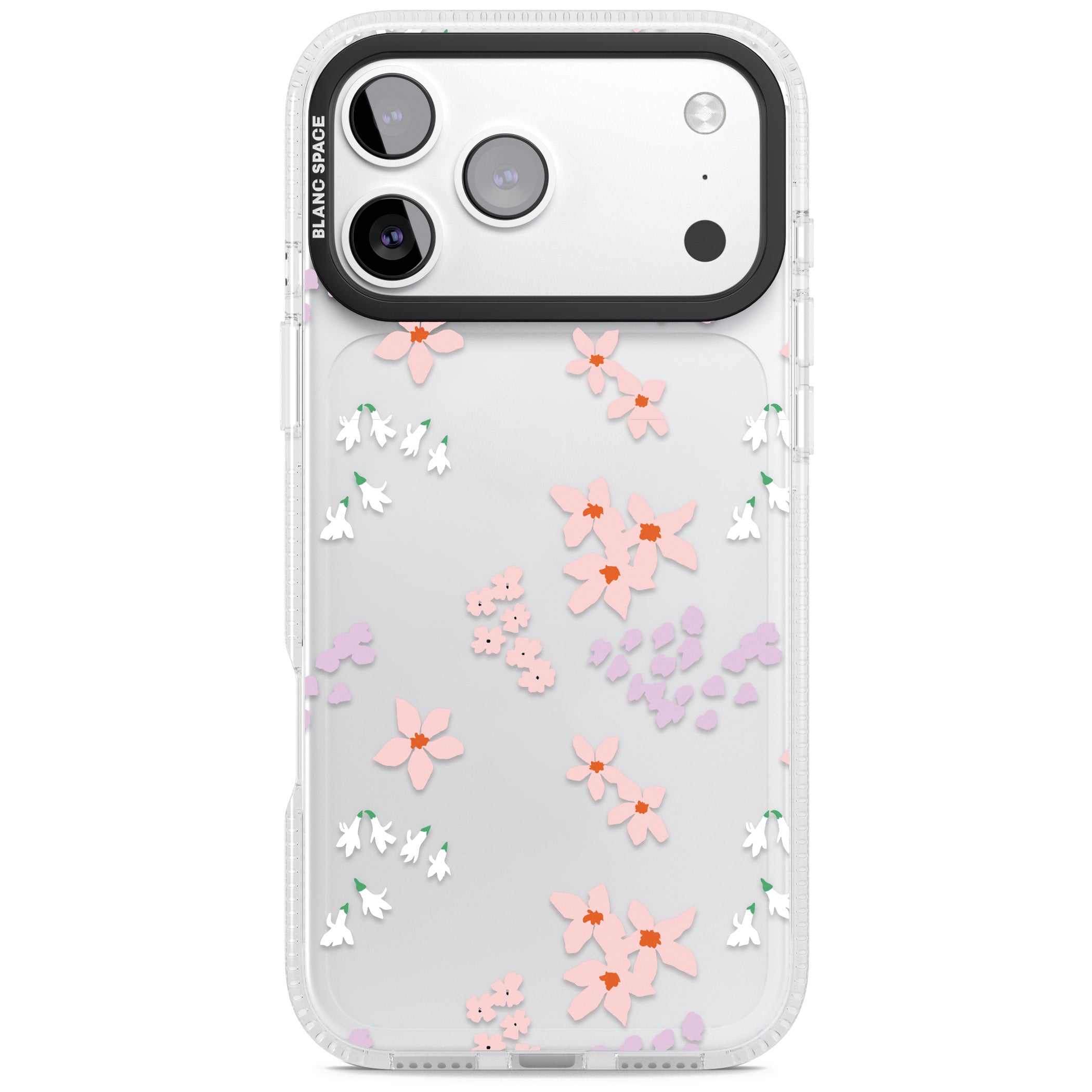 Pink & Purple Flower Mix iPhone 17 Pro Impact Air Clear Phone Case