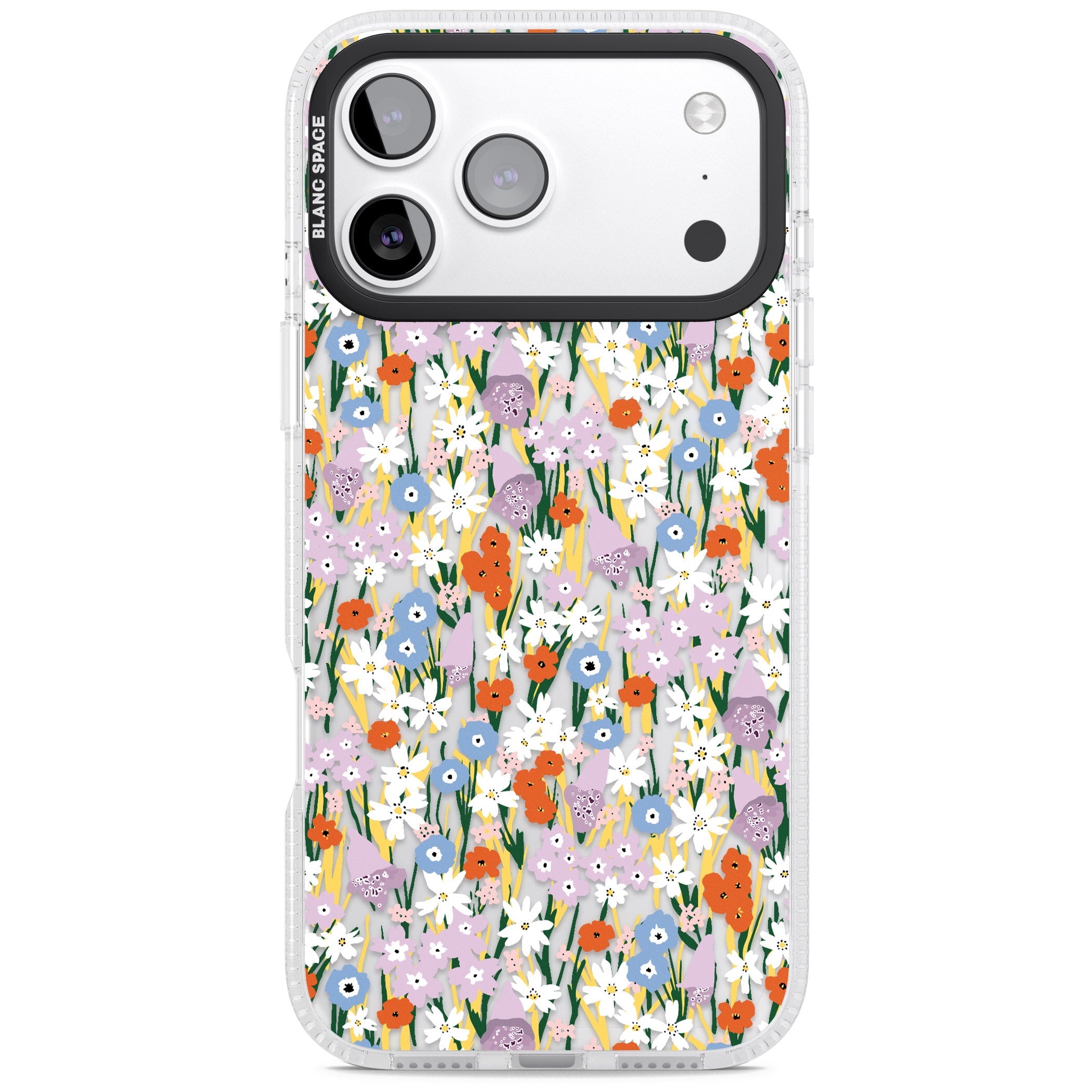 Vibrant Floral Garden iPhone 17 Pro Impact Air Clear Phone Case