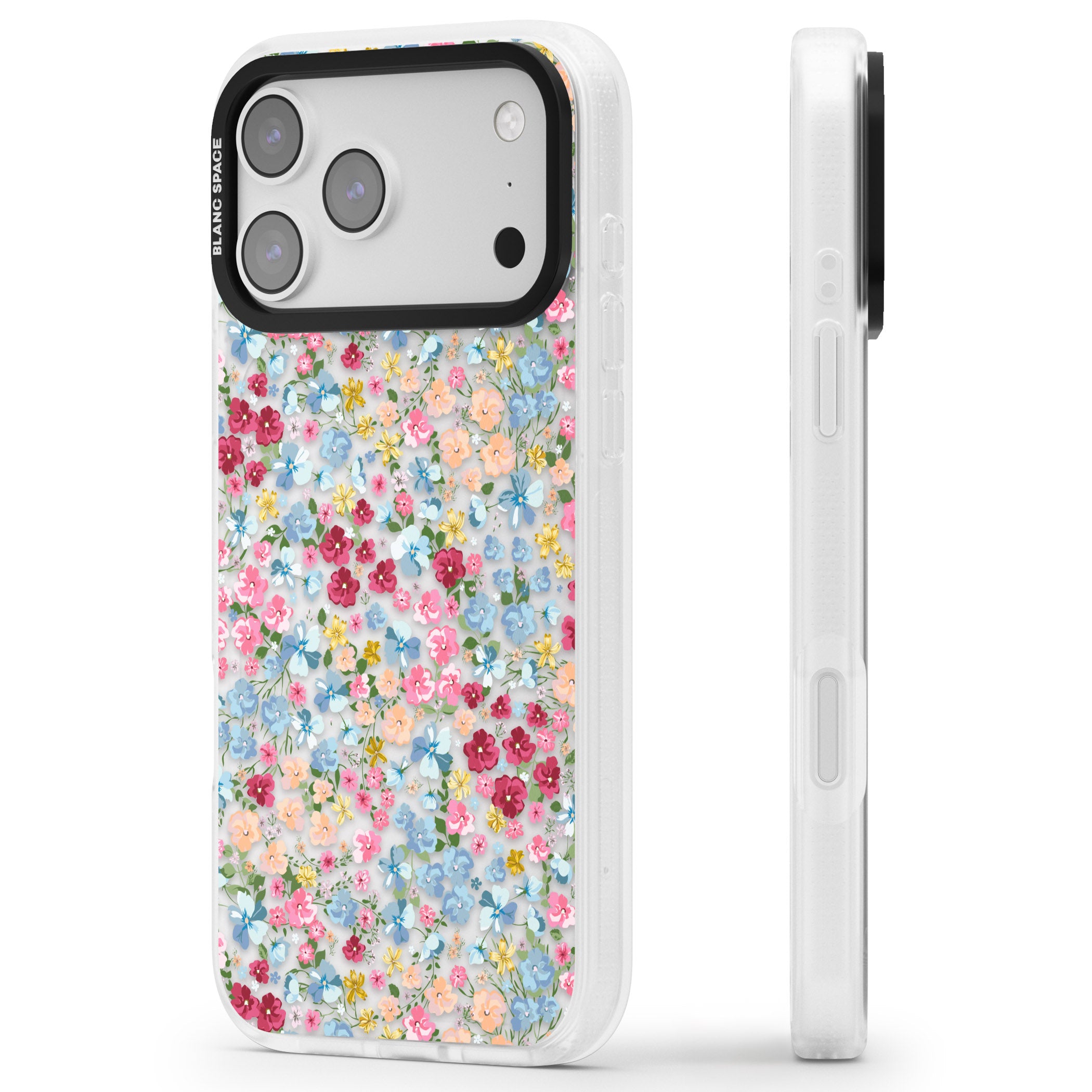 Venetian Meadow iPhone 17 Pro Impact Air Clear Phone Case Side Profile