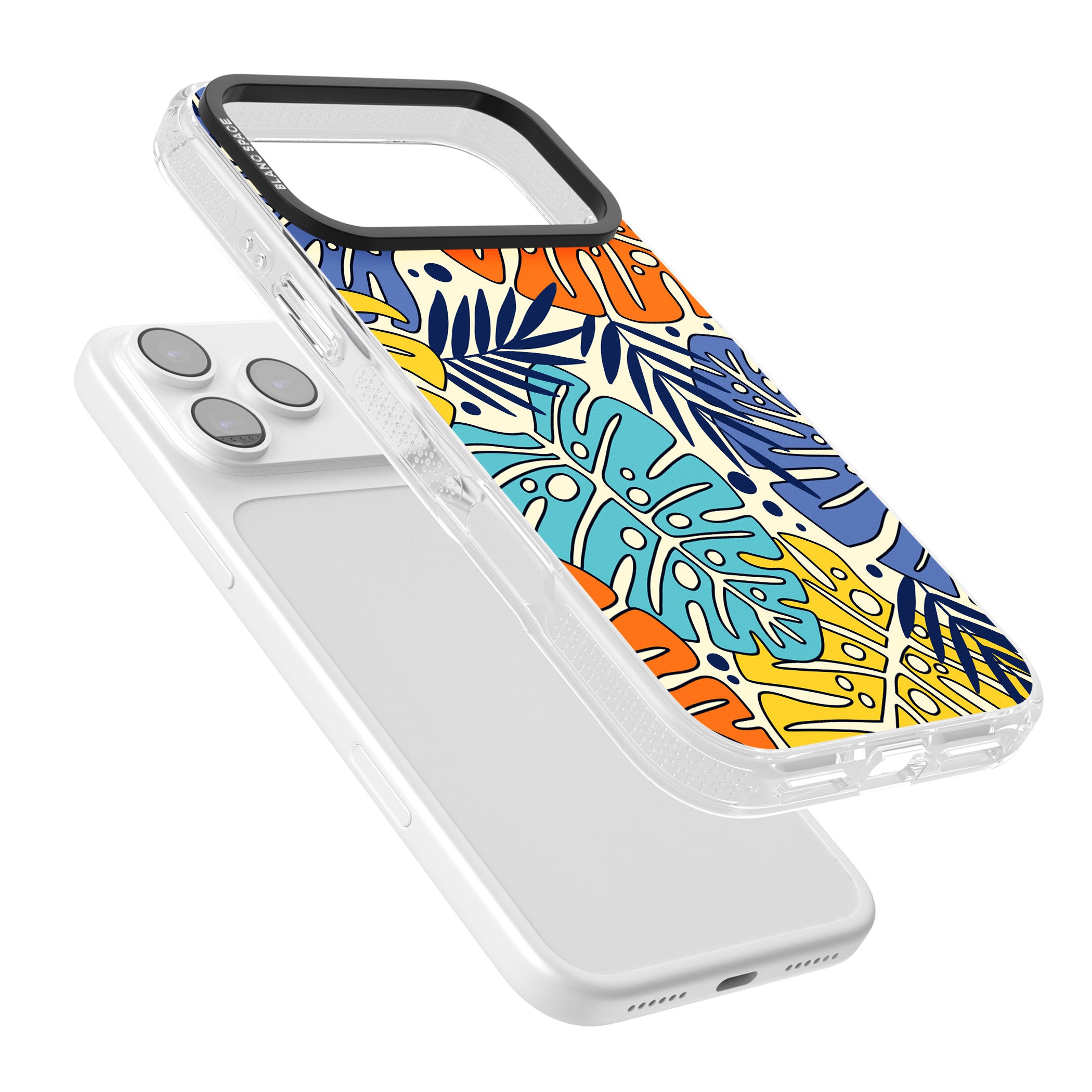 Beach Leaves iPhone 17 Pro Impact Air Clear Phone Case Colours