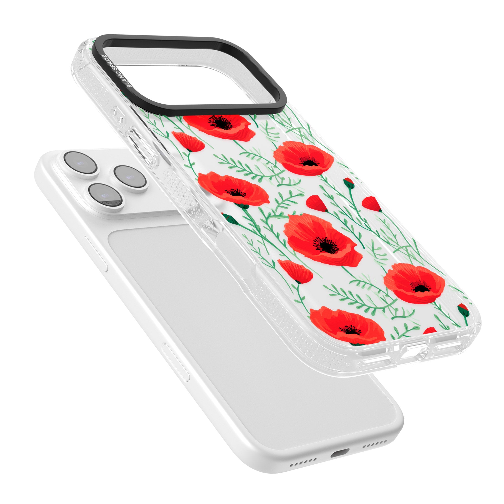 Poppy Garden iPhone 17 Pro Impact Air Clear Phone Case Colours
