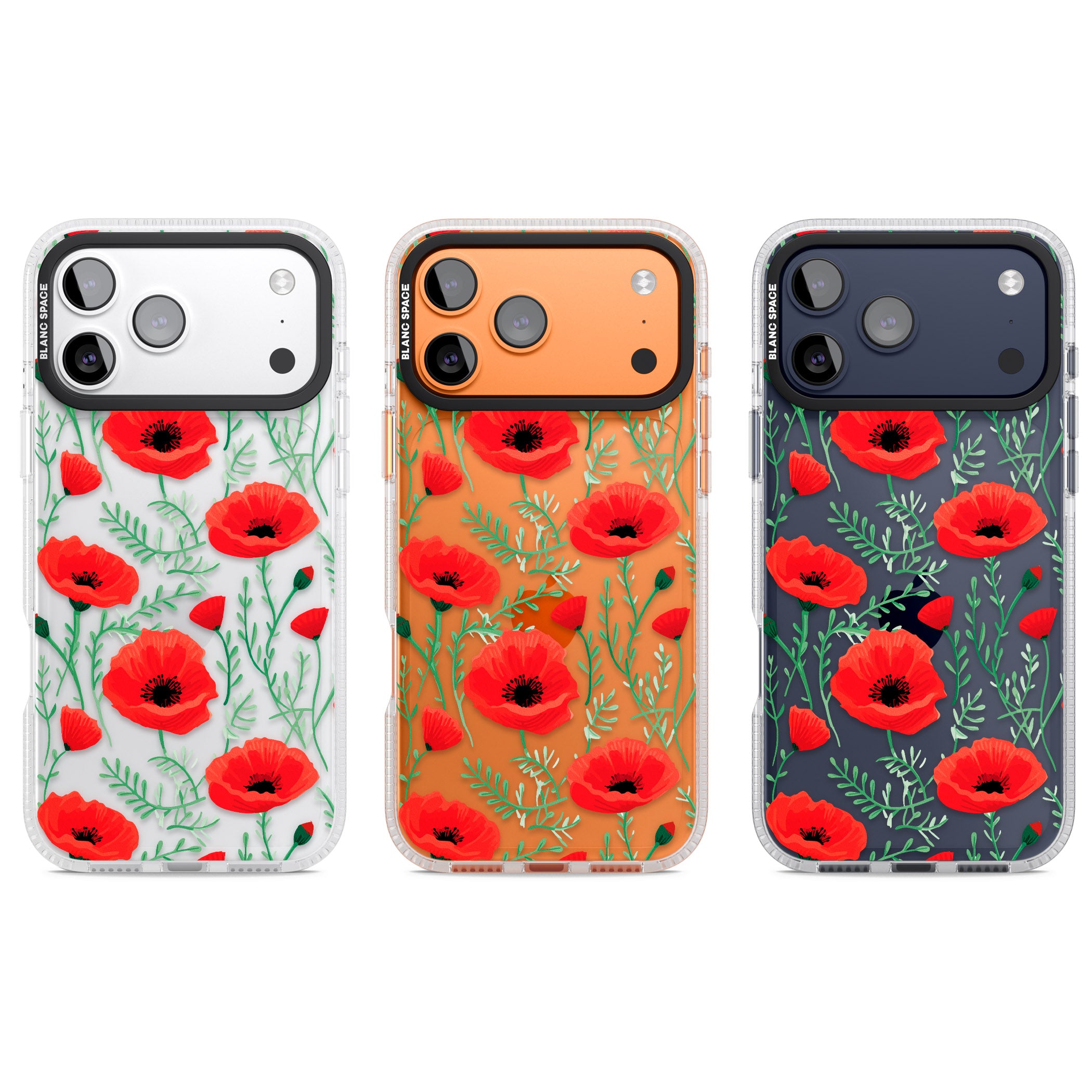 Poppy Garden iPhone 17 Pro Impact Air Clear Phone Case APT Impact Protection