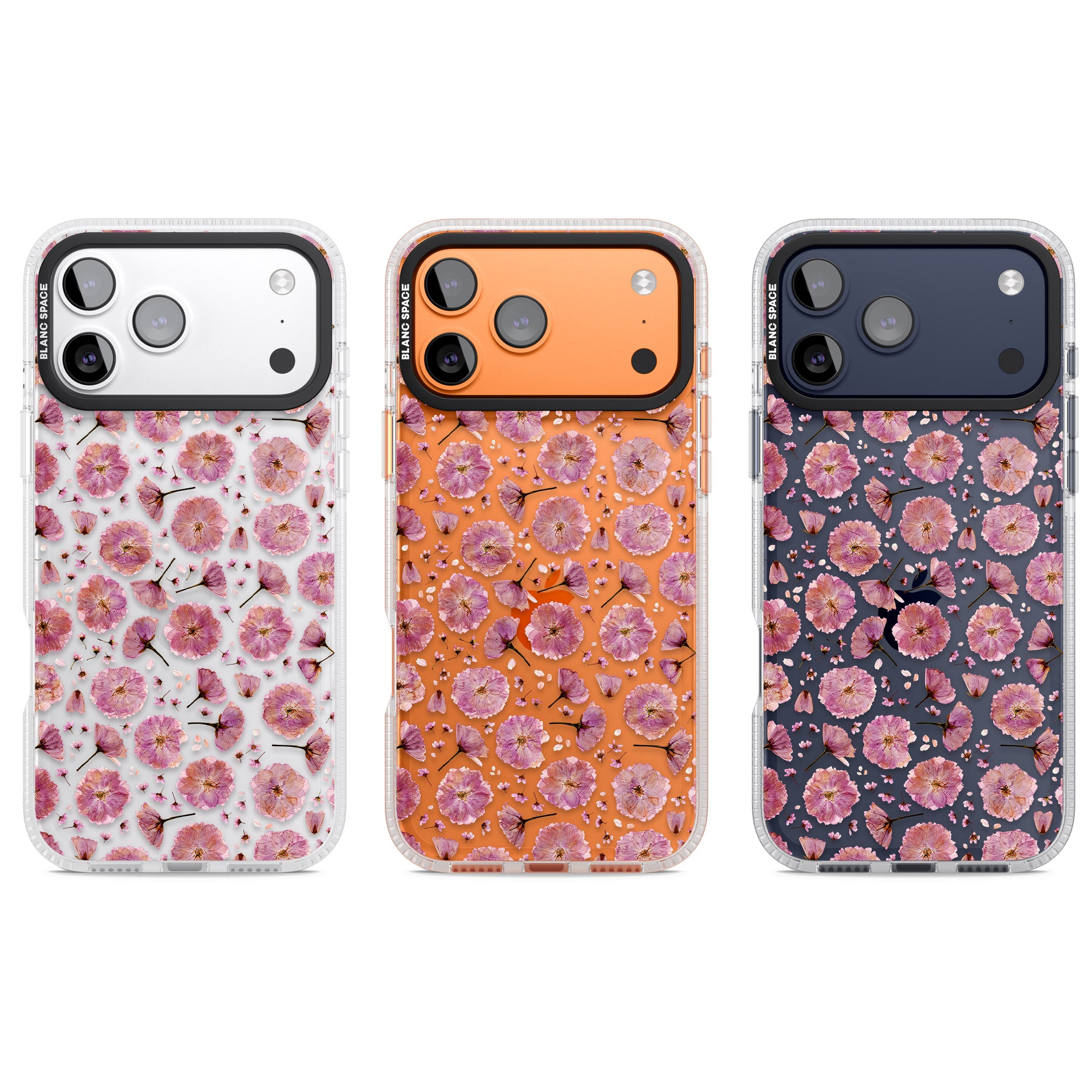 Pink Florals & Blossom iPhone 17 Pro Impact Air Clear Phone Case APT Impact Protection