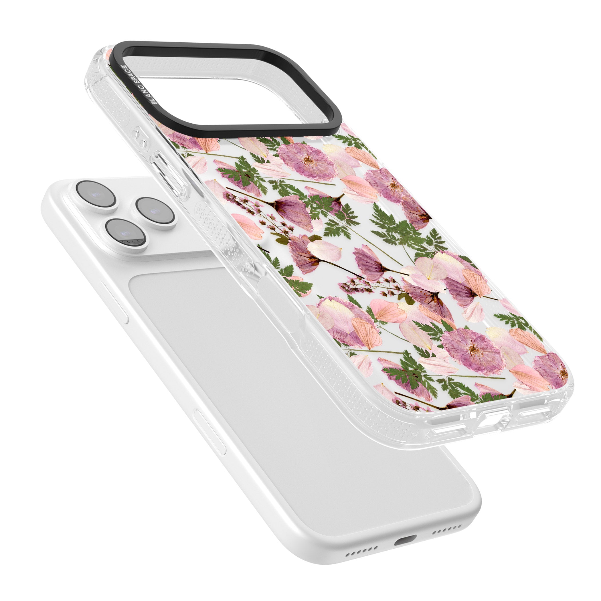 Pink Floral Appreciation iPhone 17 Pro Impact Air Clear Phone Case Colours