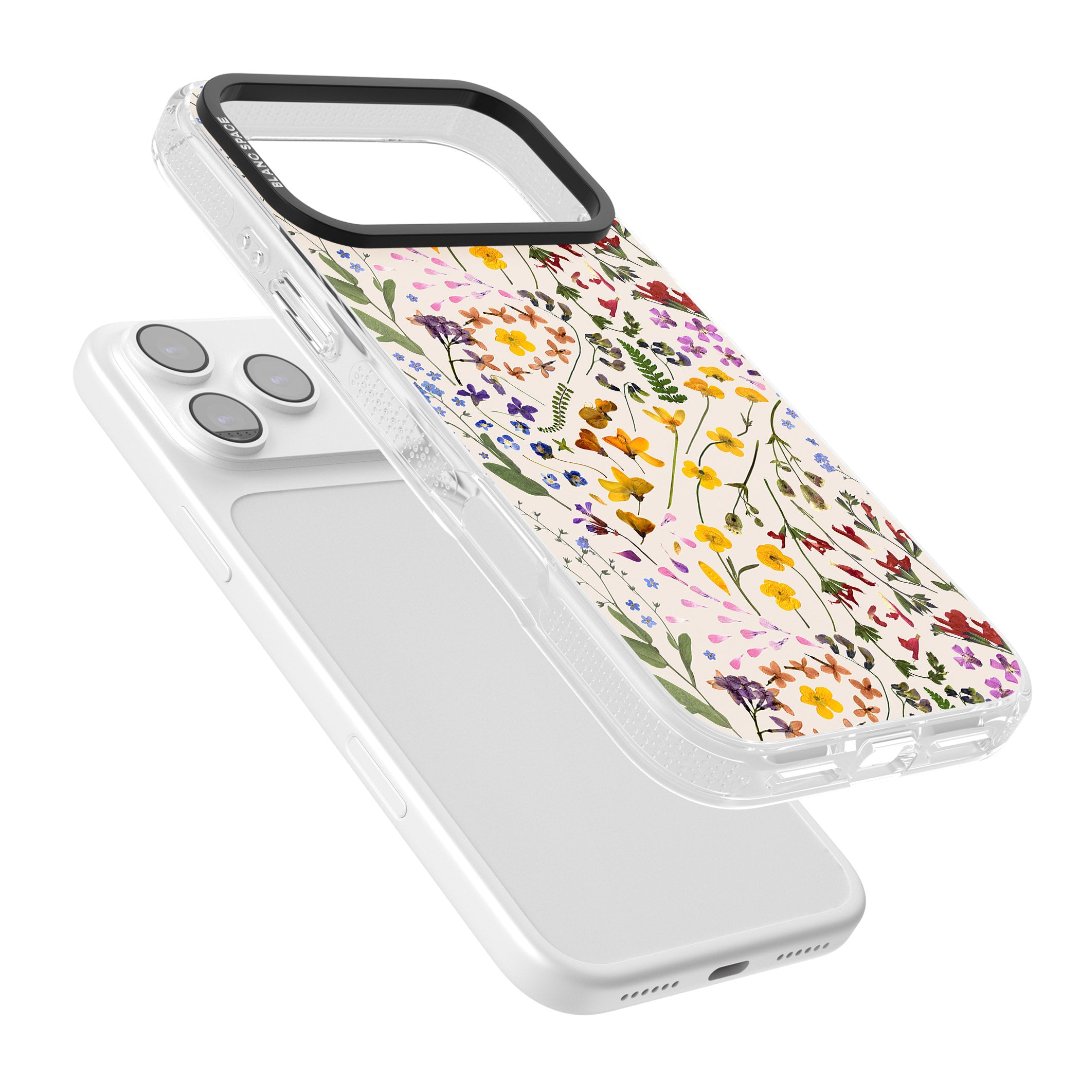 Wildflower Bouquet Cream iPhone 17 Pro Impact Air Clear Phone Case Colours