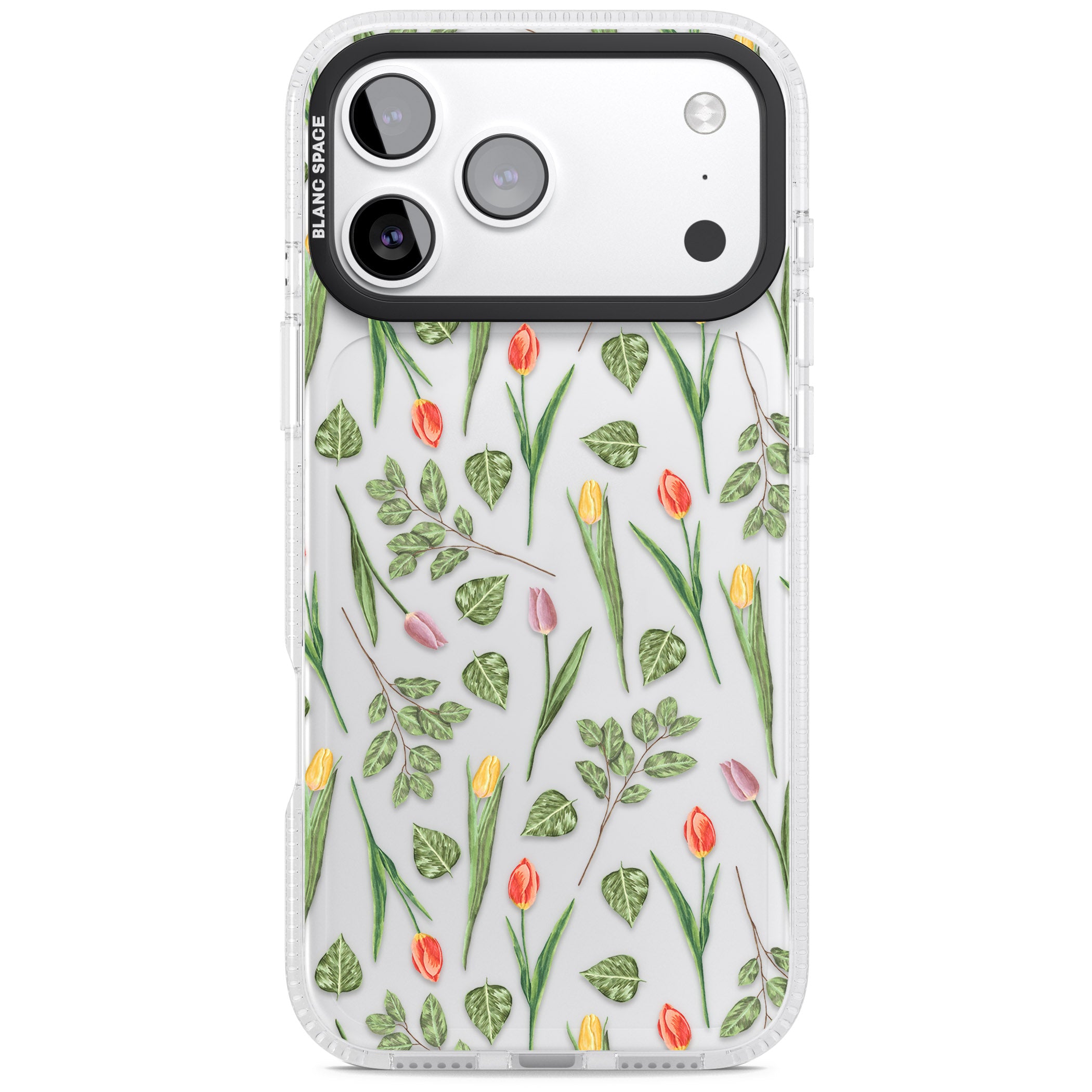 Spring Tulips Floral iPhone 17 Pro Impact Air Clear Phone Case