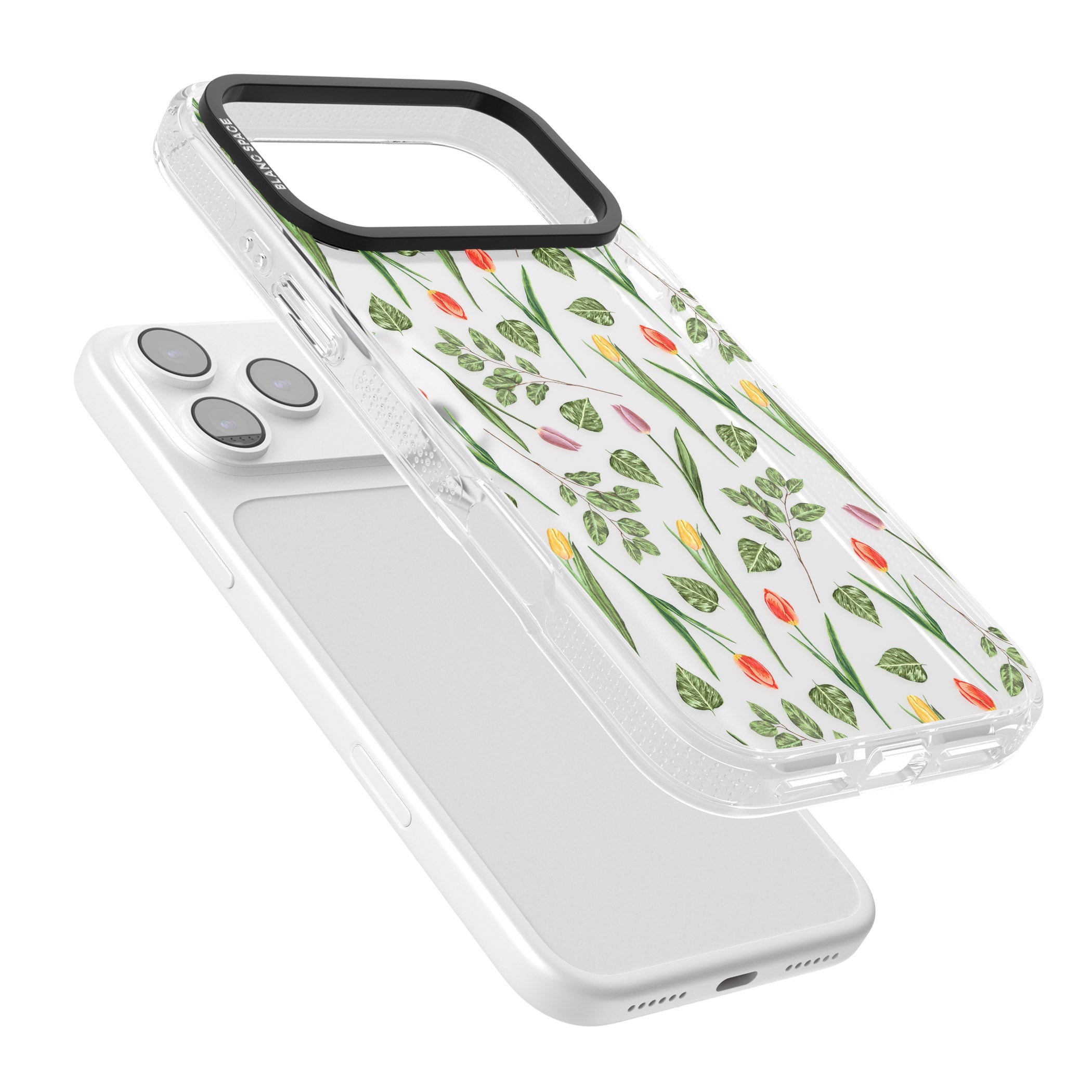 Spring Tulips Floral iPhone 17 Pro Impact Air Clear Phone Case Colours