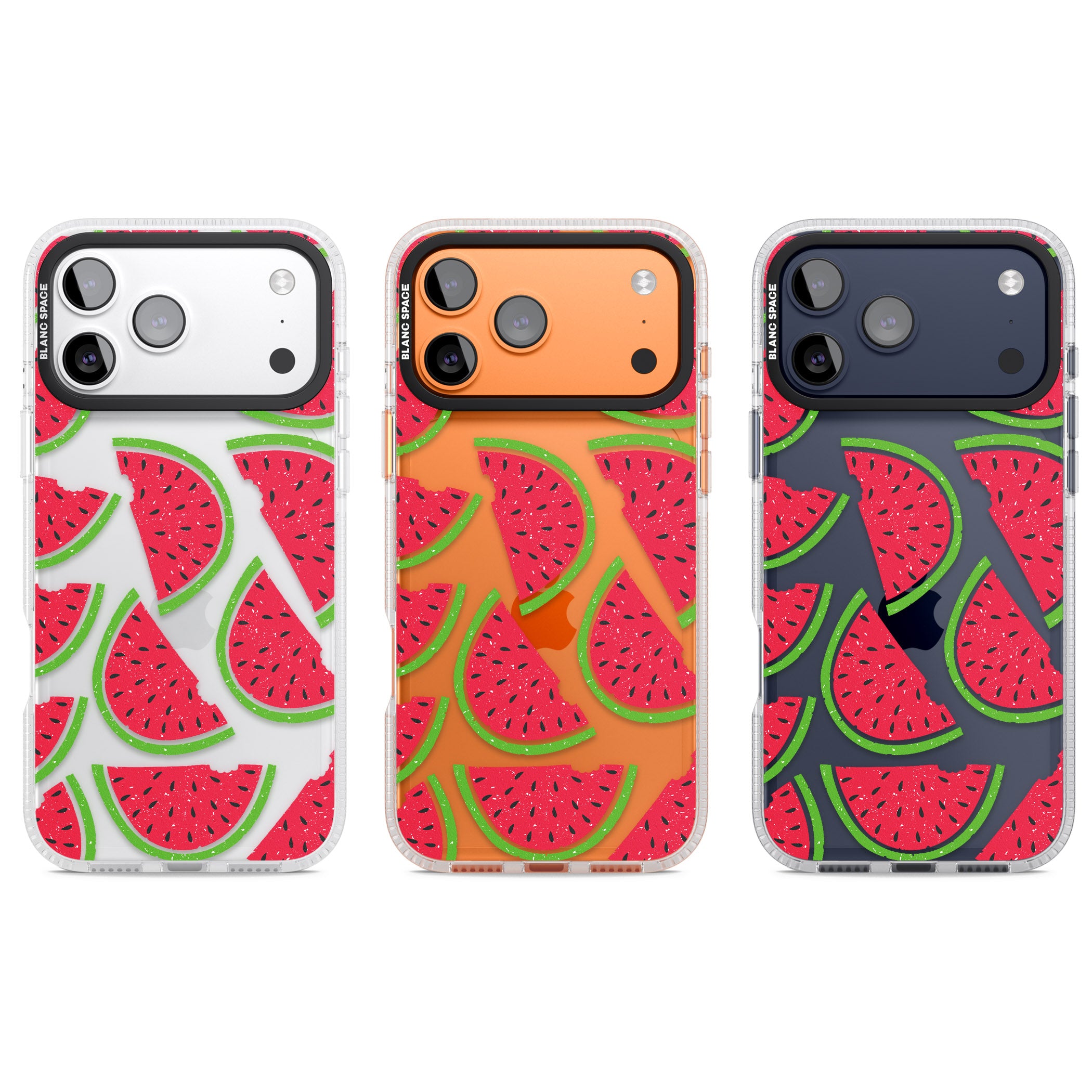 Watermelon Pattern iPhone 17 Pro Impact Air Clear Phone Case APT Impact Protection