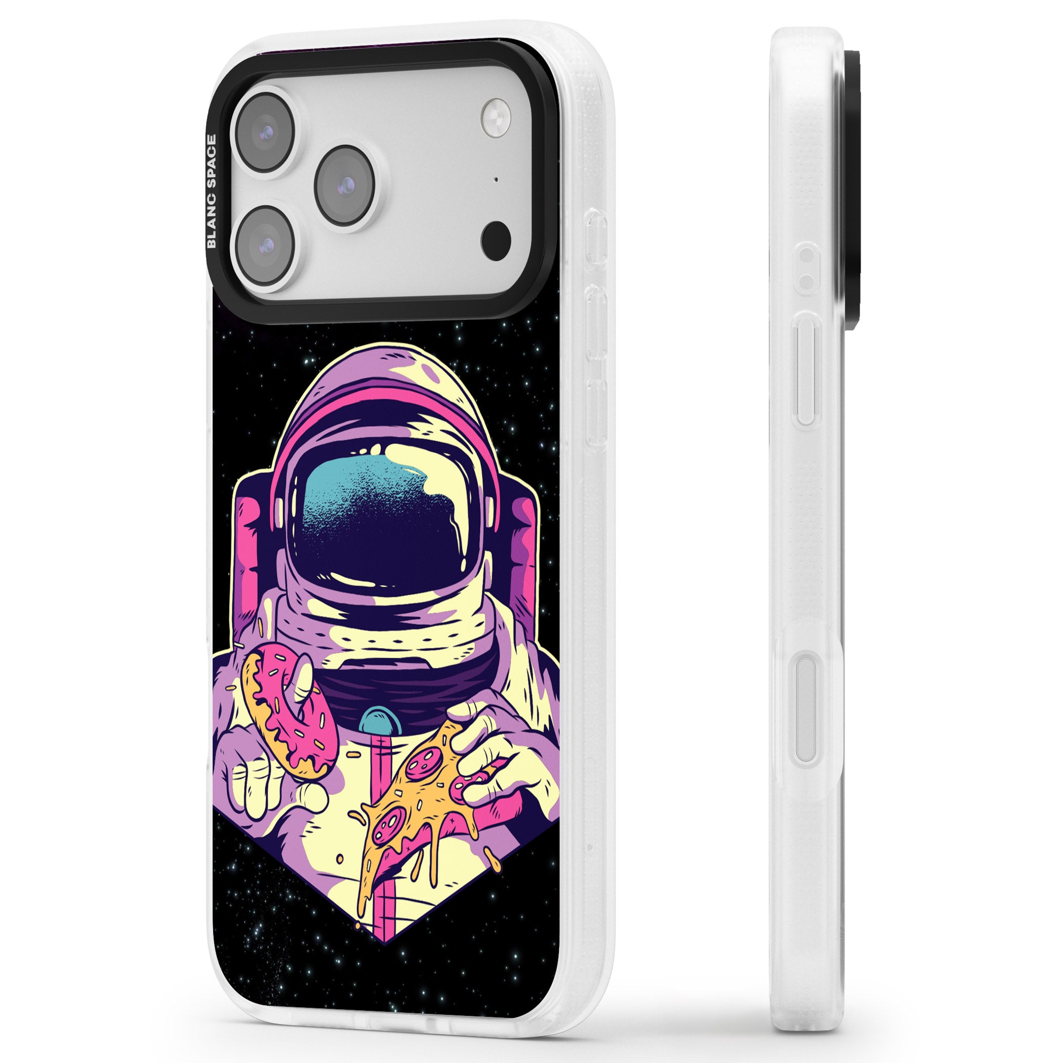 Astro Cheat Meal iPhone 17 Pro Impact Air Clear Phone Case Side Profile