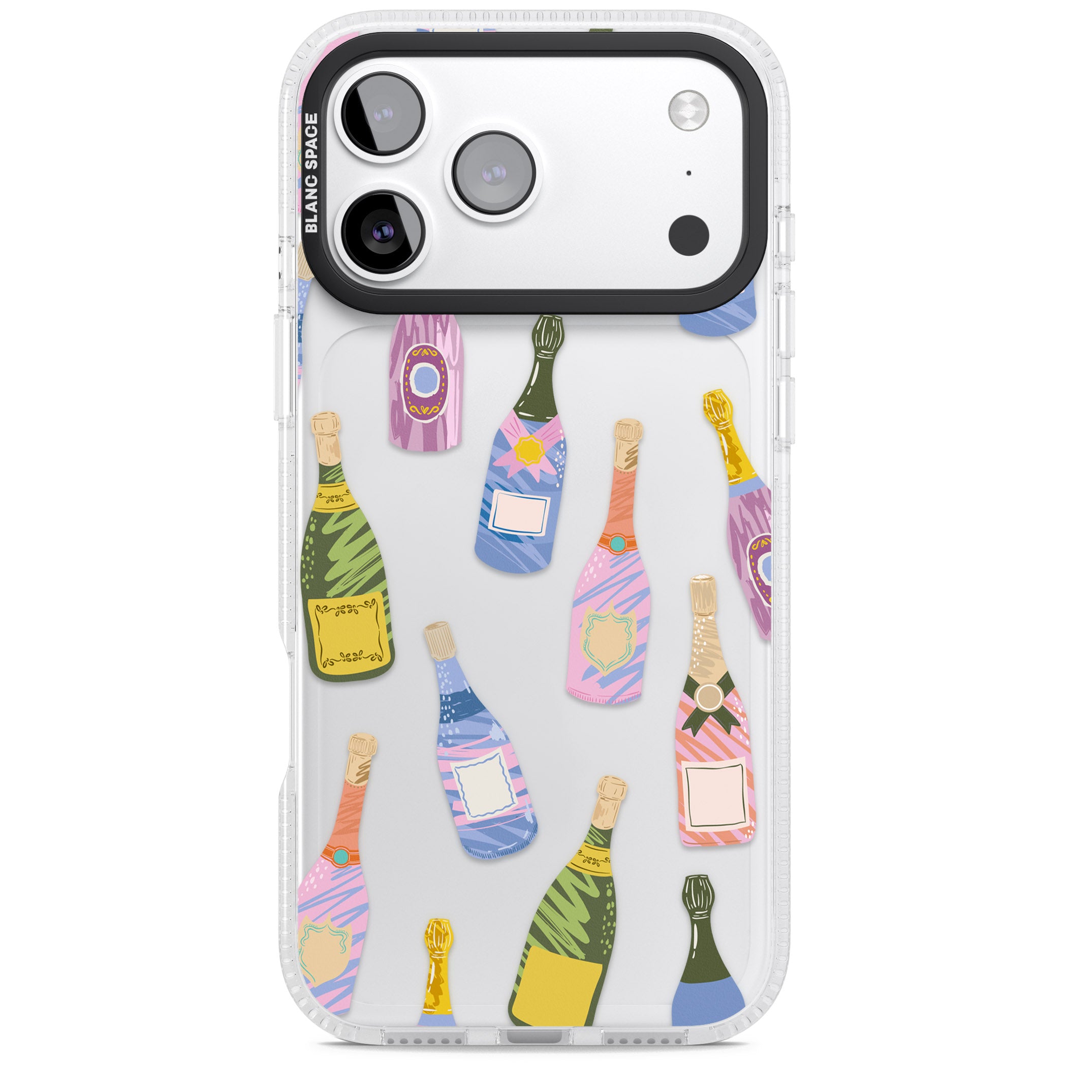 Champagne Pattern iPhone 17 Pro Impact Air Clear Phone Case