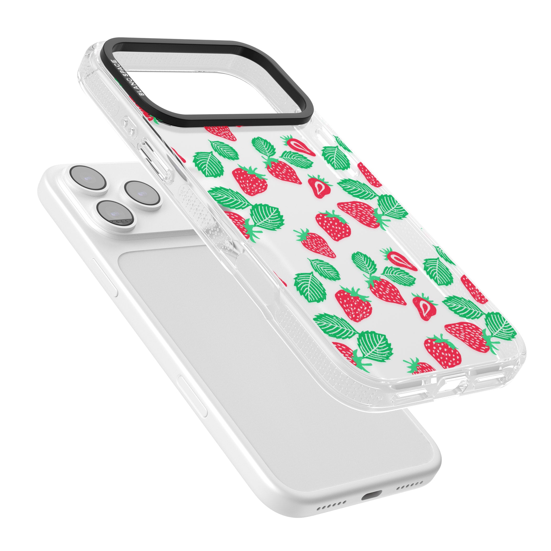 Strawberry Delight iPhone 17 Pro Impact Air Clear Phone Case Colours
