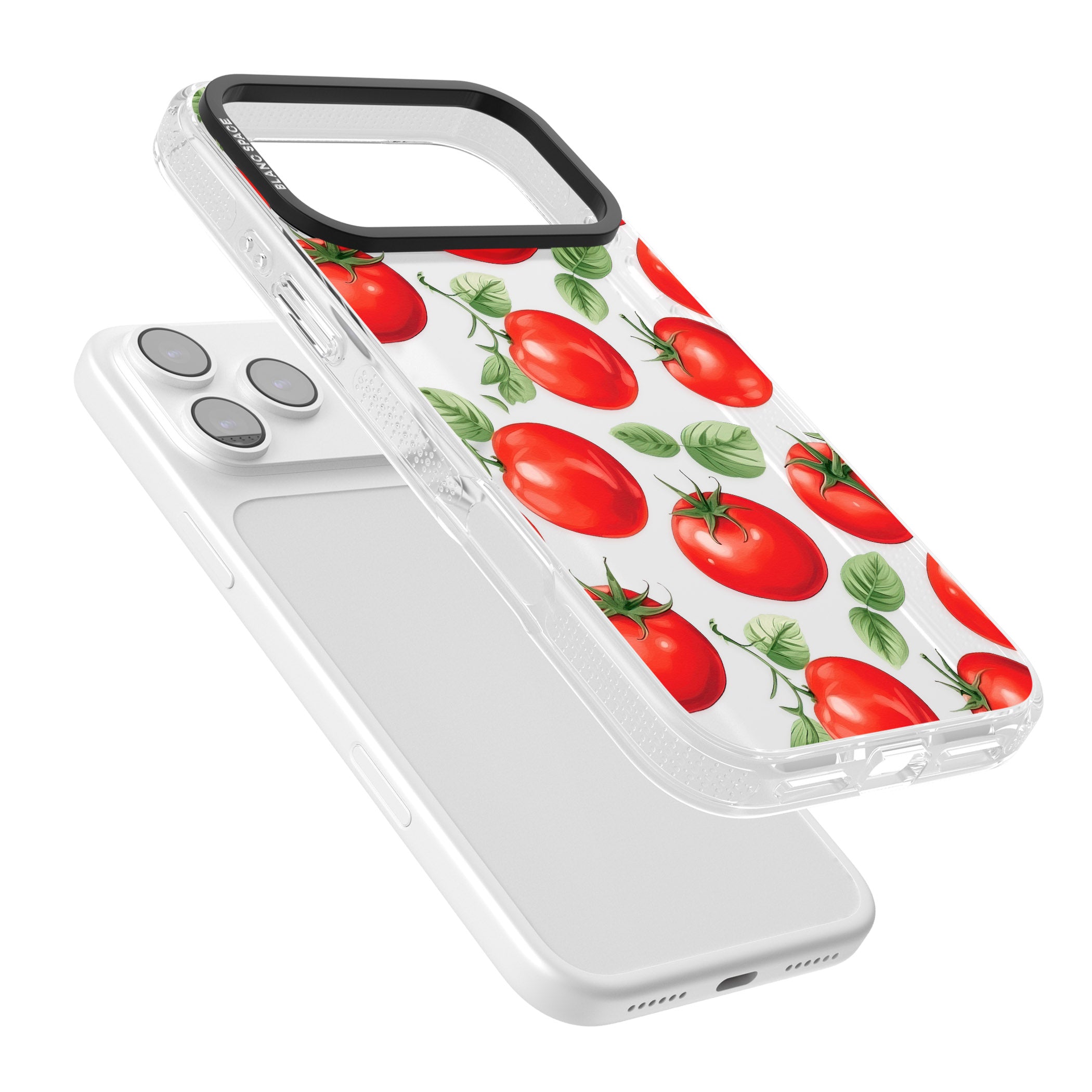 Tomato Pattern iPhone 17 Pro Impact Air Clear Phone Case Colours