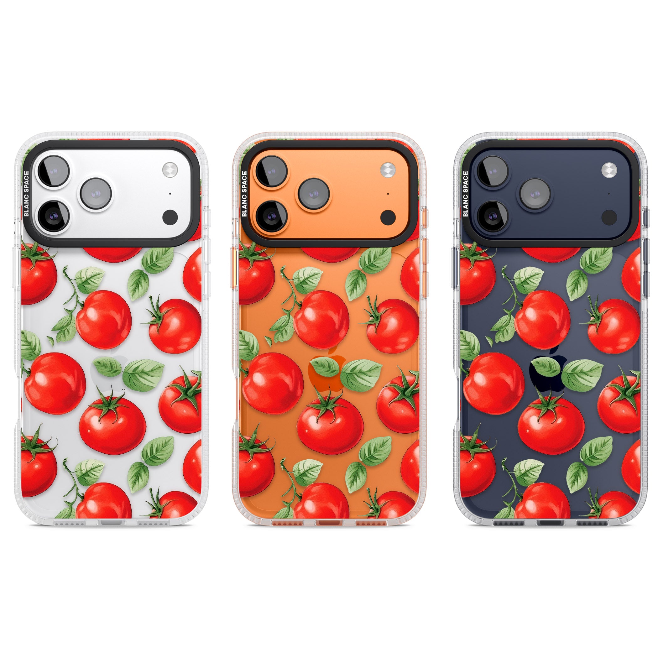 Tomato Pattern iPhone 17 Pro Impact Air Clear Phone Case APT Impact Protection