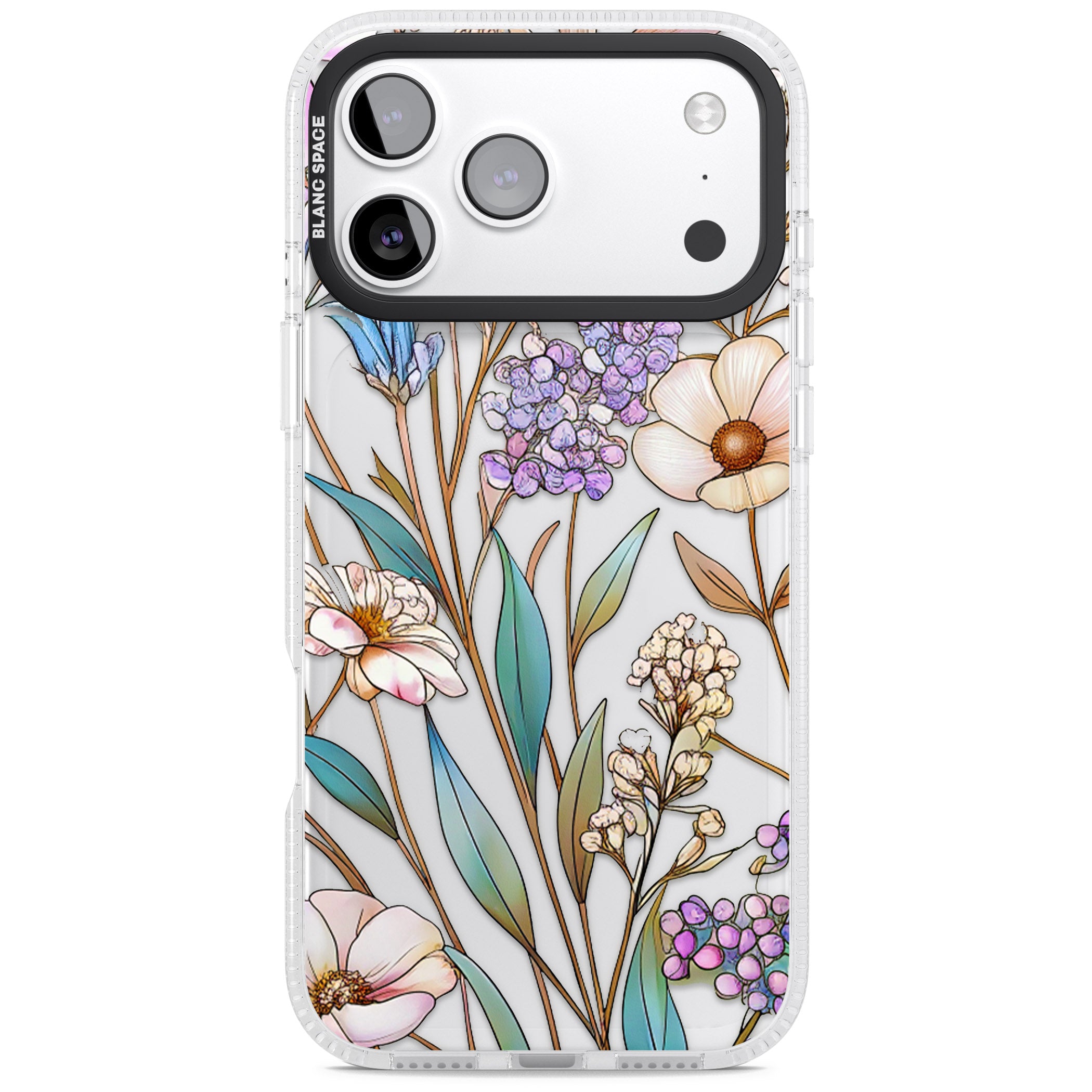 Glass Wildflower Mix iPhone 17 Pro Impact Air Clear Phone Case