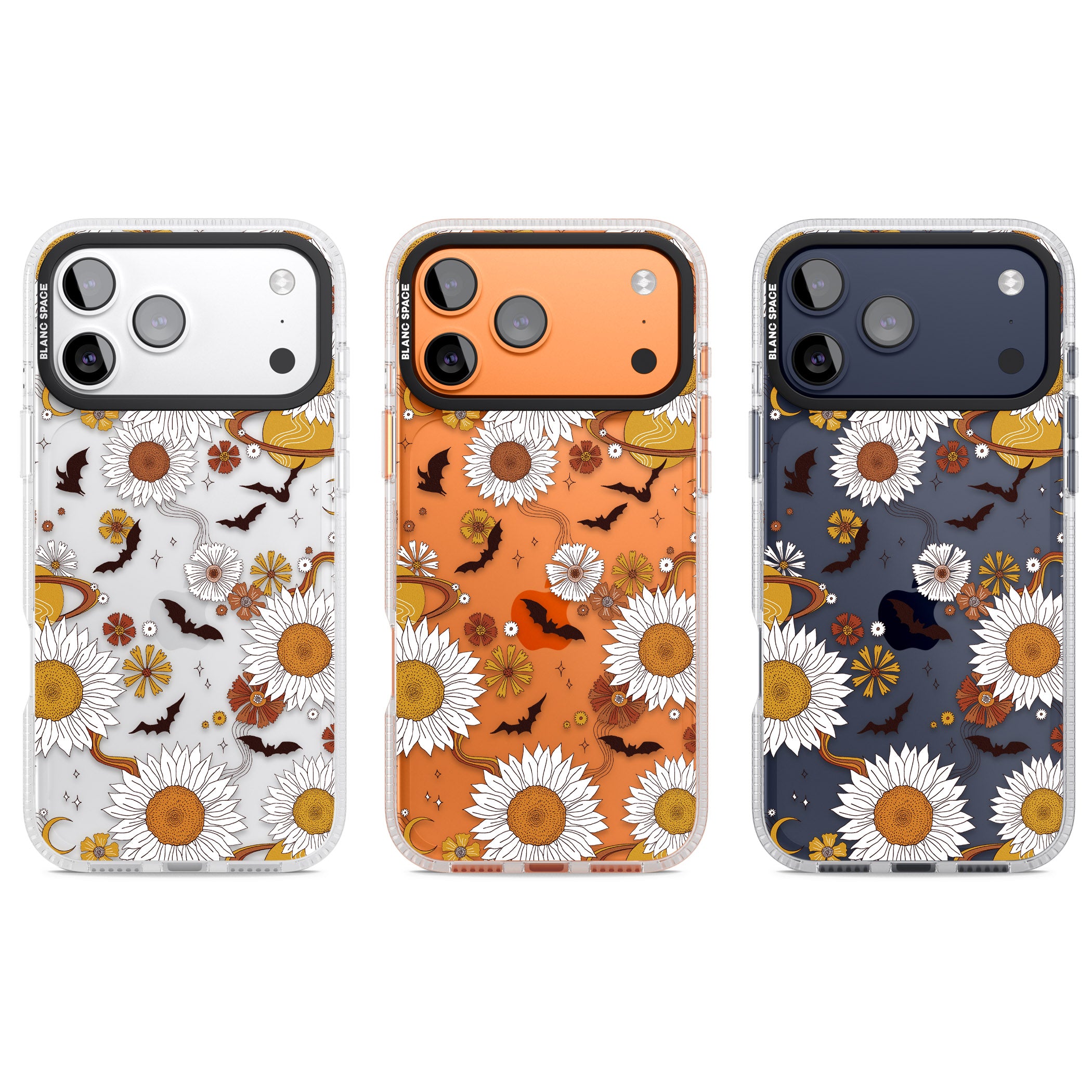 Halloween Bats And Planets iPhone 17 Pro Impact Air Clear Phone Case APT Impact Protection