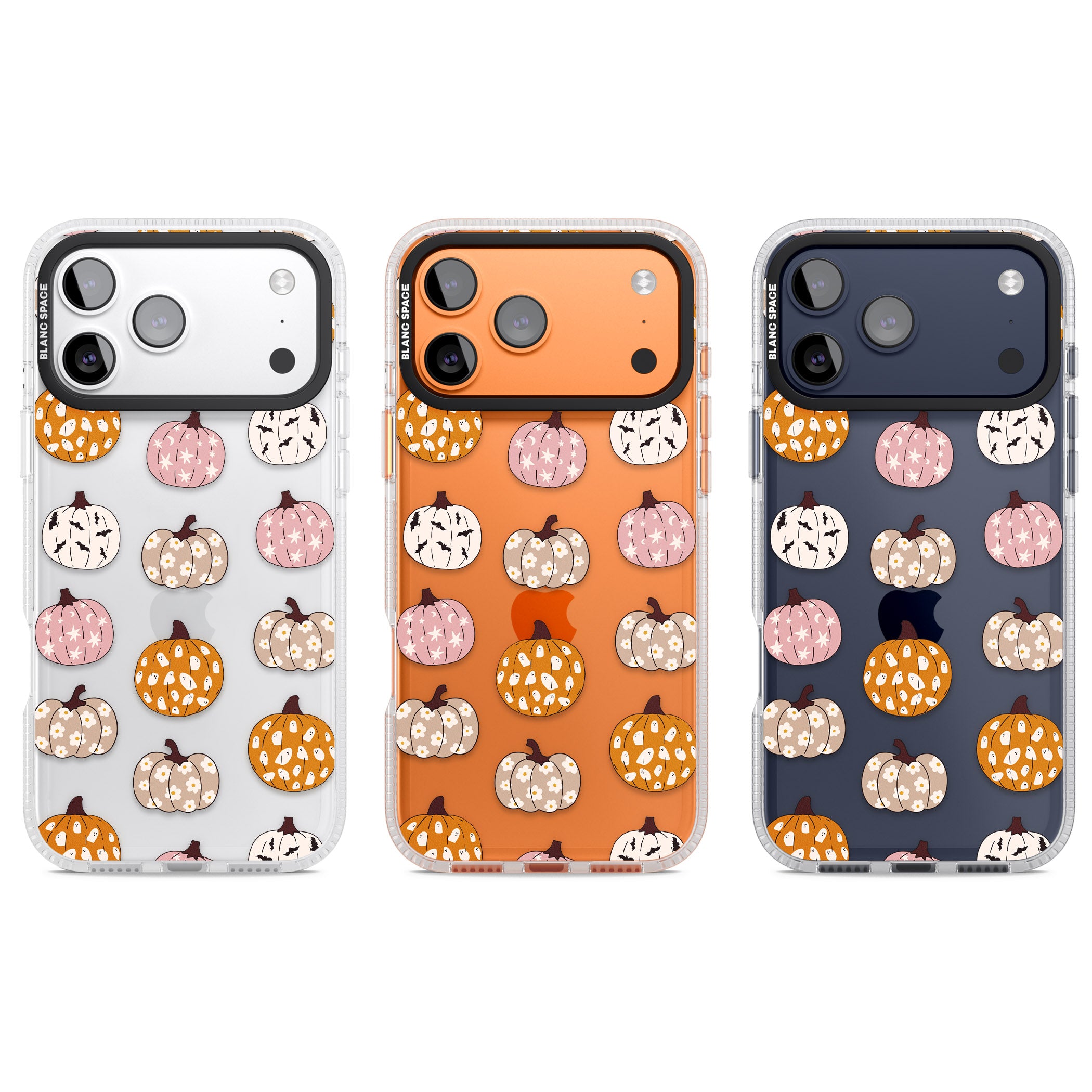 Floral Pumpkins iPhone 17 Pro Impact Air Clear Phone Case APT Impact Protection