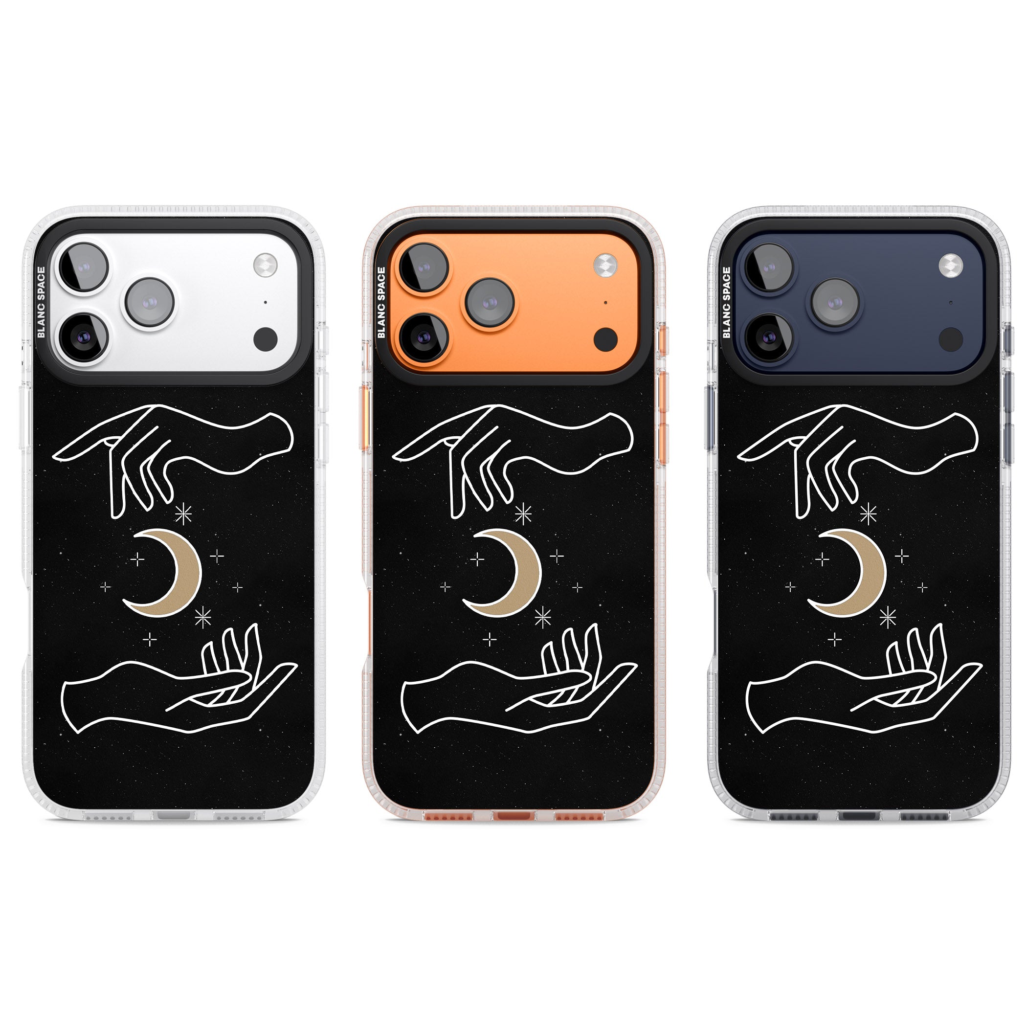 Cosmic Hands iPhone 17 Pro Impact Air Clear Phone Case APT Impact Protection