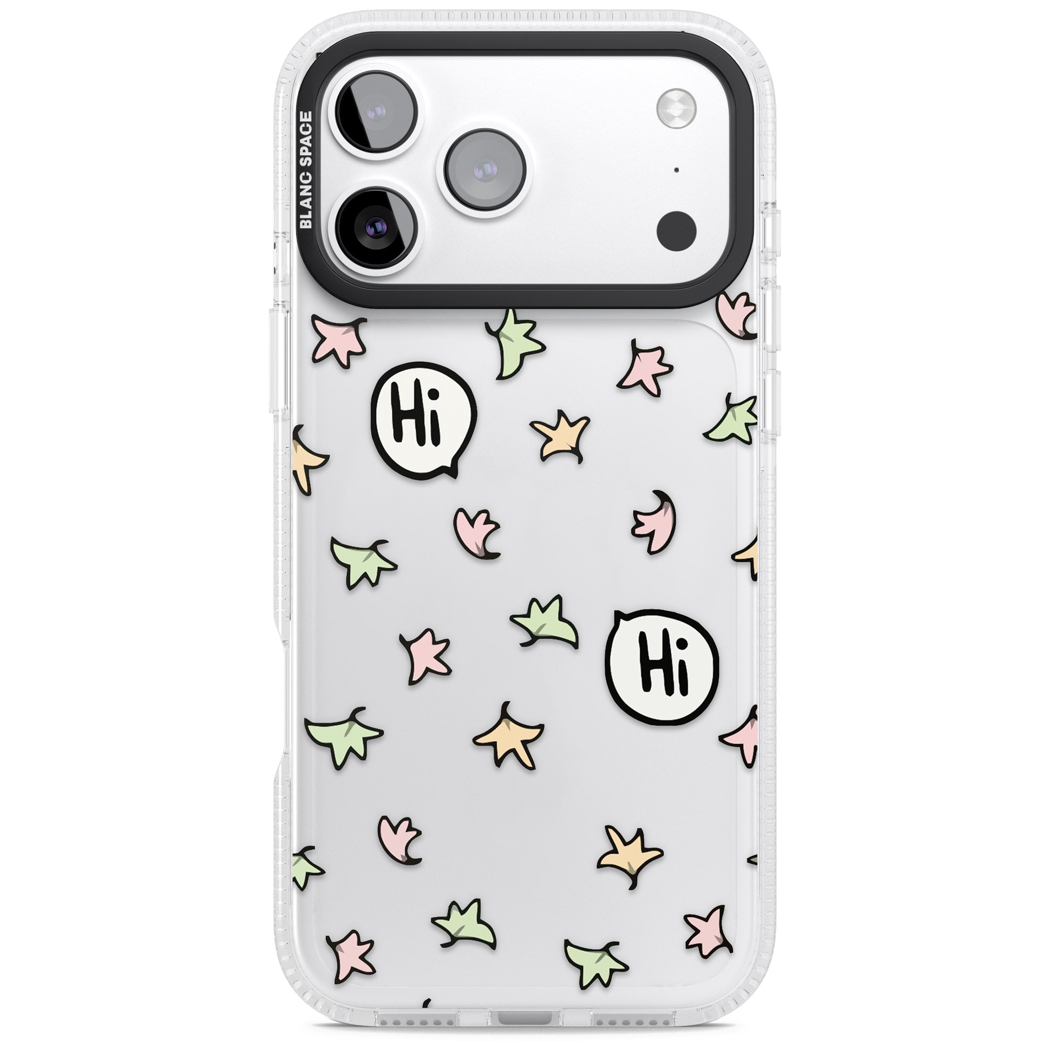Heartstopper Leaves Pattern iPhone 17 Pro Impact Air Clear Phone Case