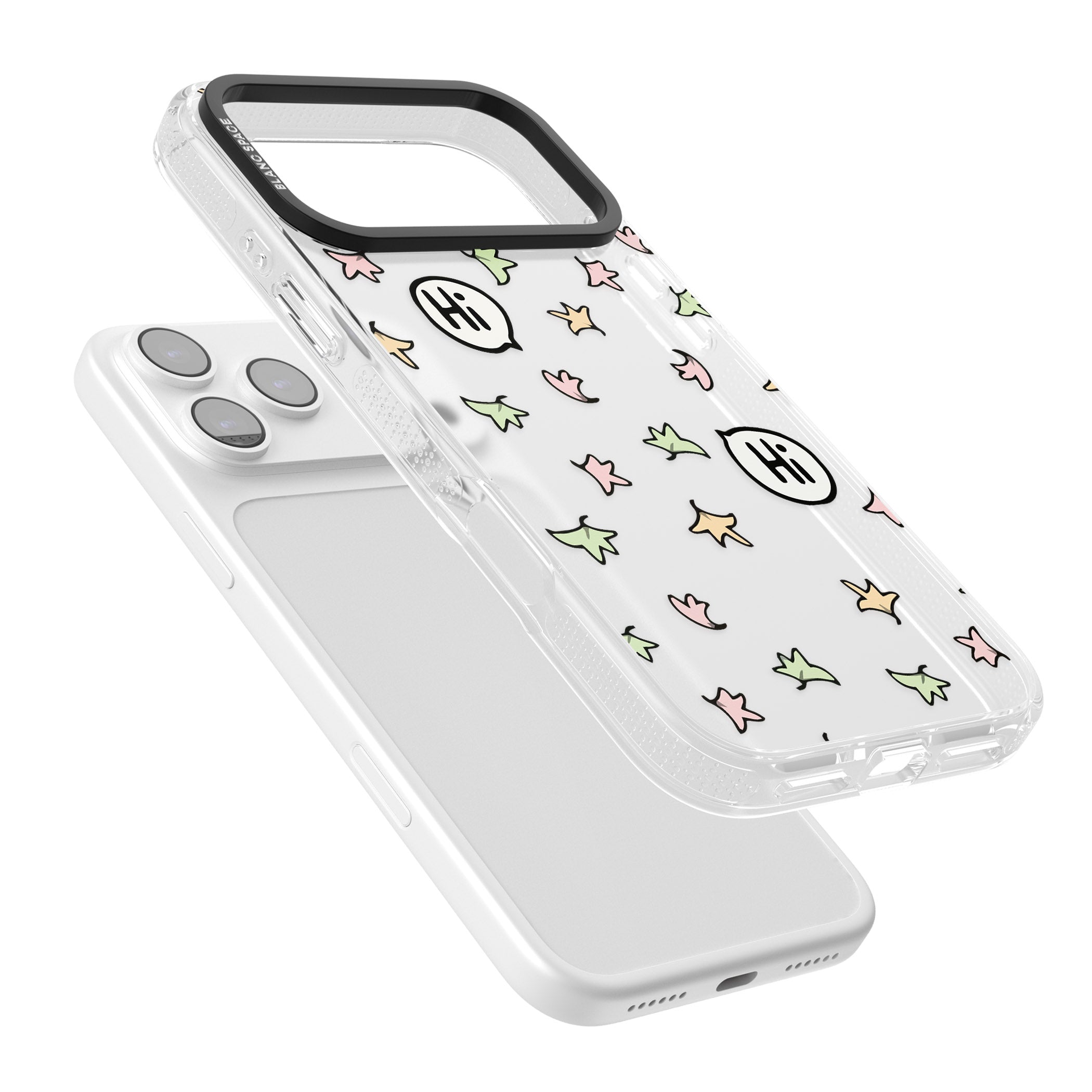 Heartstopper Leaves Pattern iPhone 17 Pro Impact Air Clear Phone Case Colours