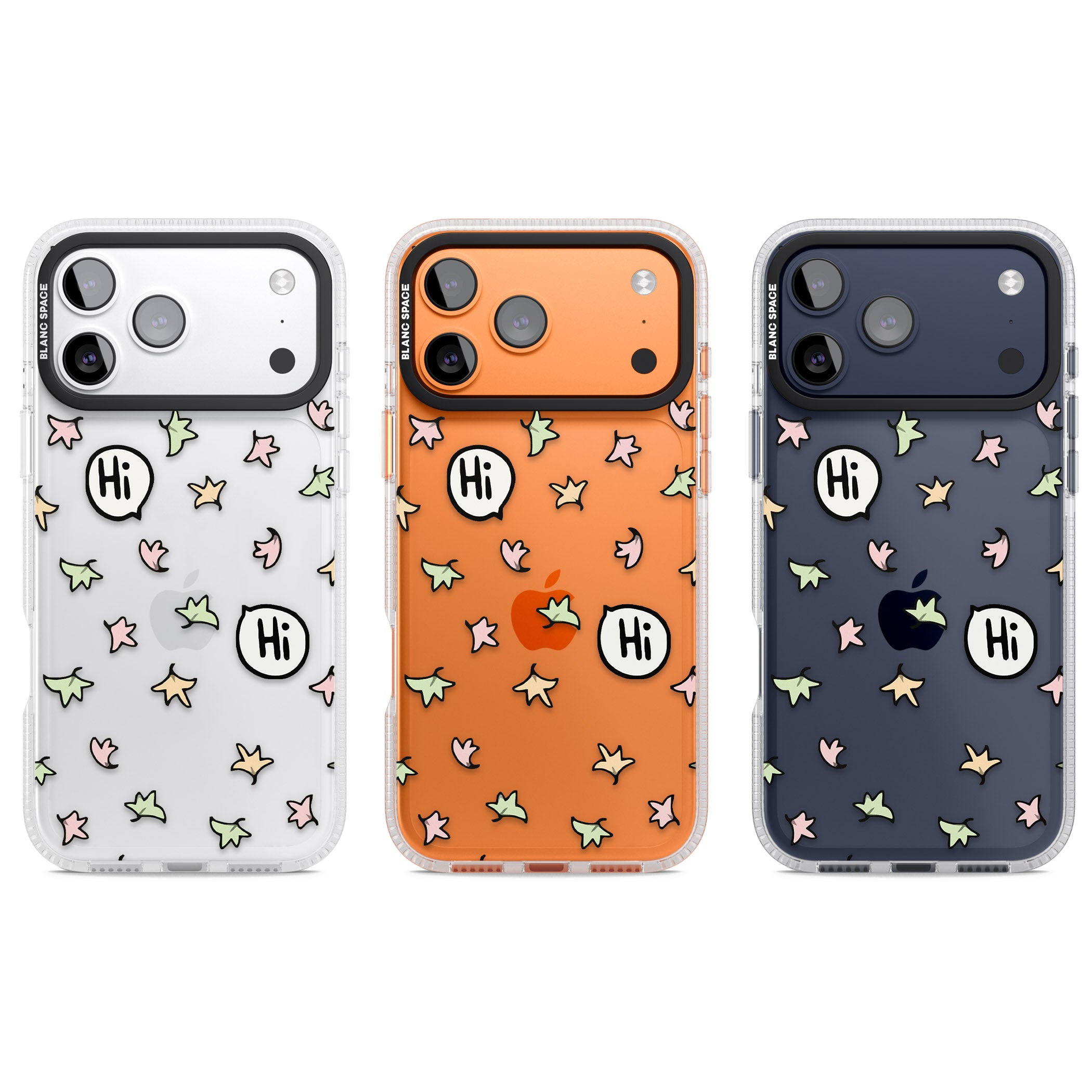 Heartstopper Leaves Pattern iPhone 17 Pro Impact Air Clear Phone Case APT Impact Protection