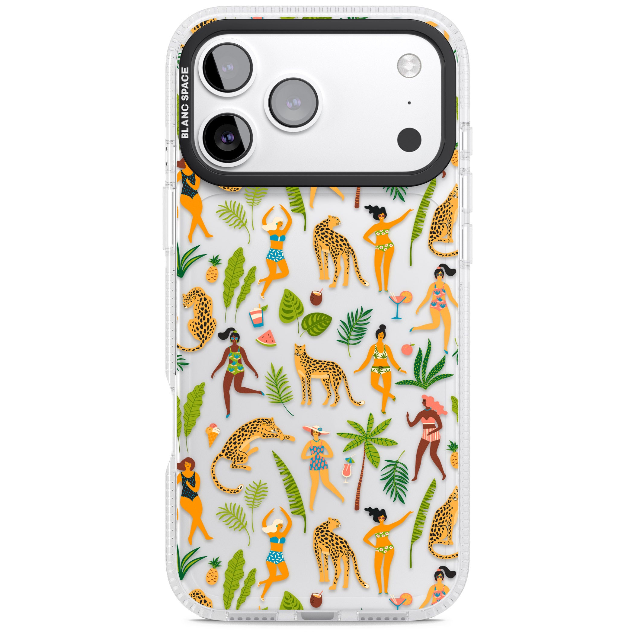 Tropical Party Vibes iPhone 17 Pro Impact Air Clear Phone Case