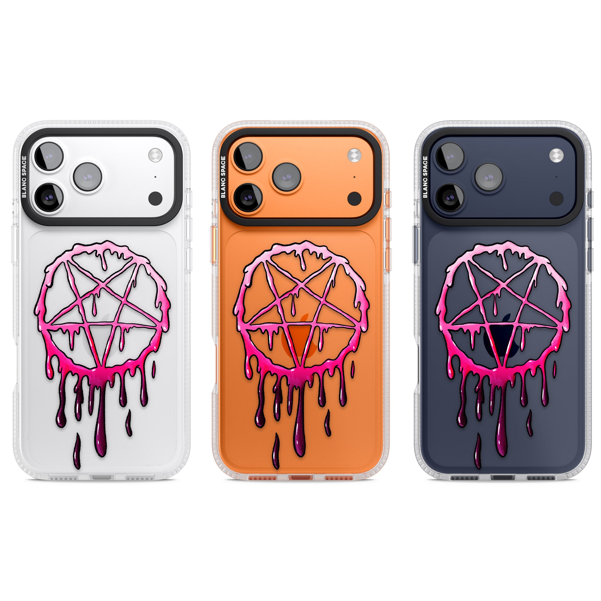 Pentagram Of Blood iPhone 17 Pro Impact Air Clear Phone Case APT Impact Protection