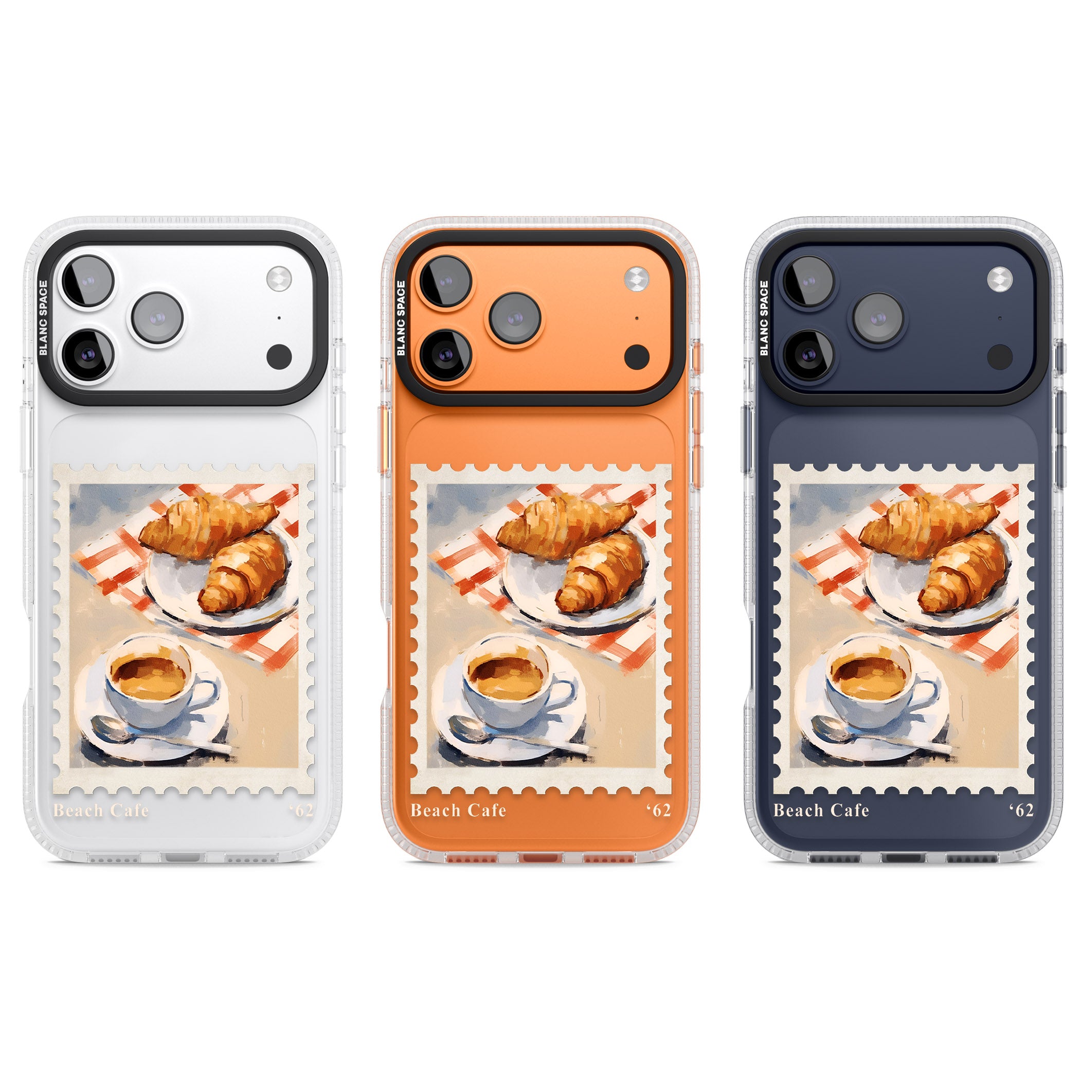 Cafe Stamp iPhone 17 Pro Impact Air Clear Phone Case APT Impact Protection