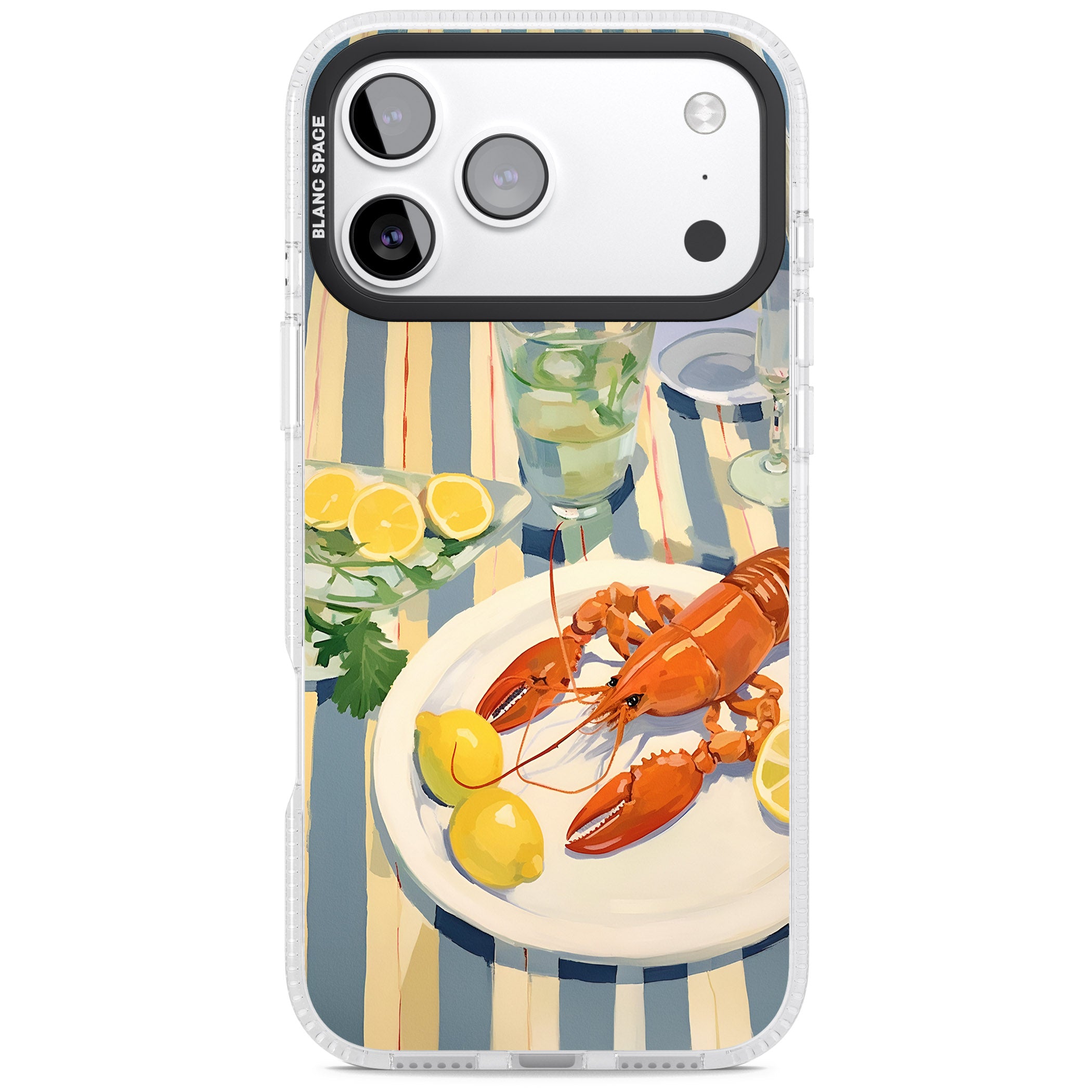 Lobster & Lemons iPhone 17 Pro Impact Air Clear Phone Case