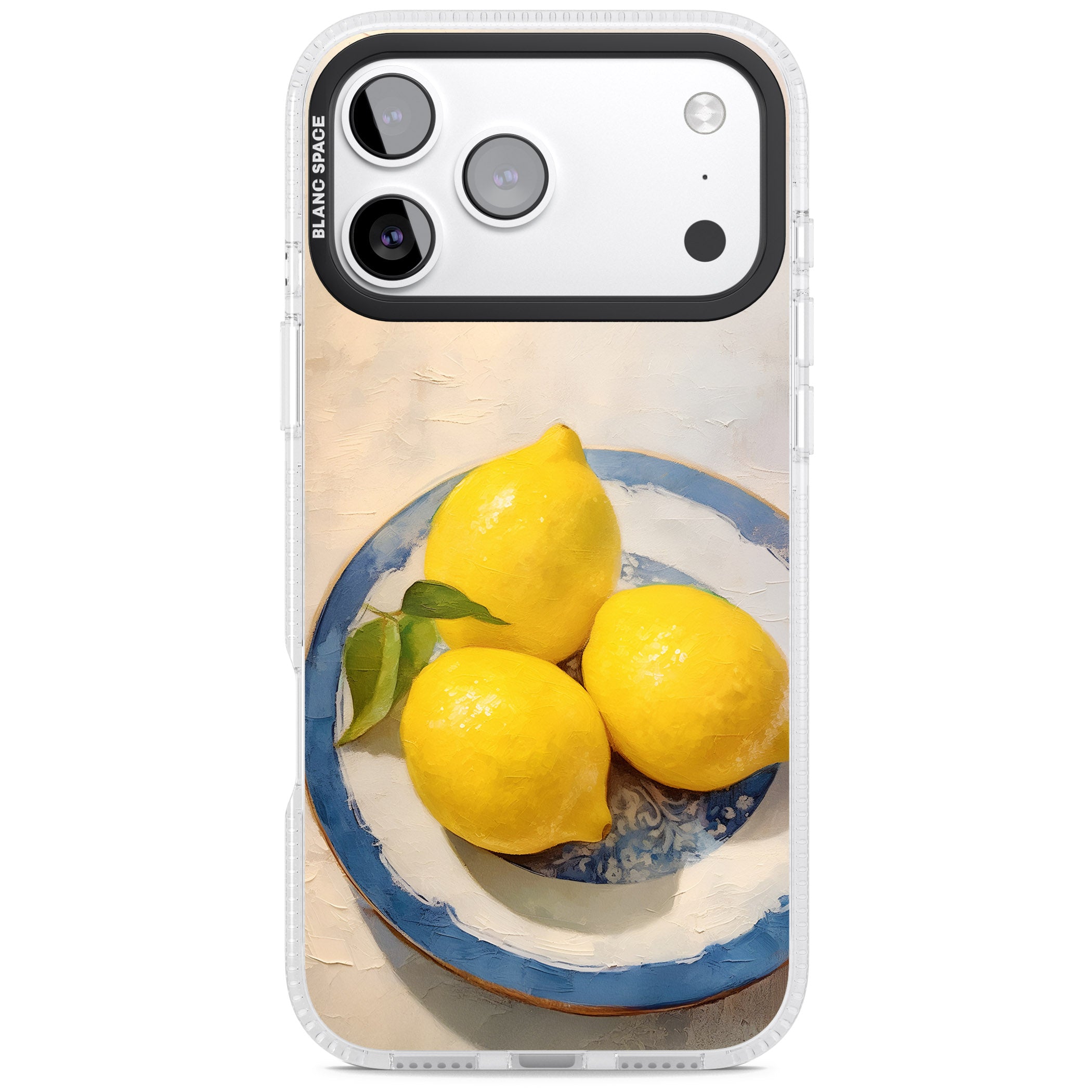 Lemons on Porcelain iPhone 17 Pro Impact Air Clear Phone Case
