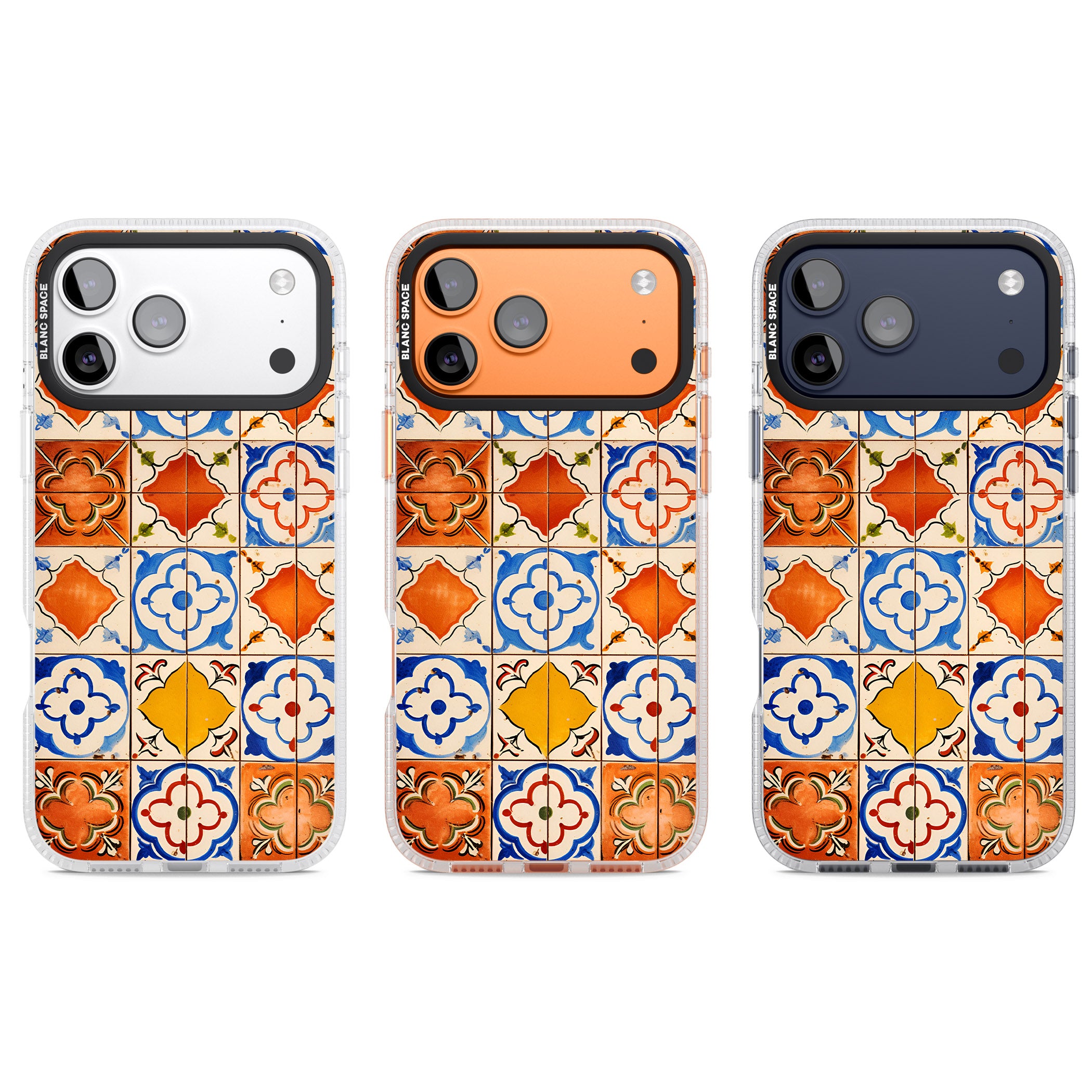 Spanish Mosaic Tiles iPhone 17 Pro Impact Air Clear Phone Case APT Impact Protection