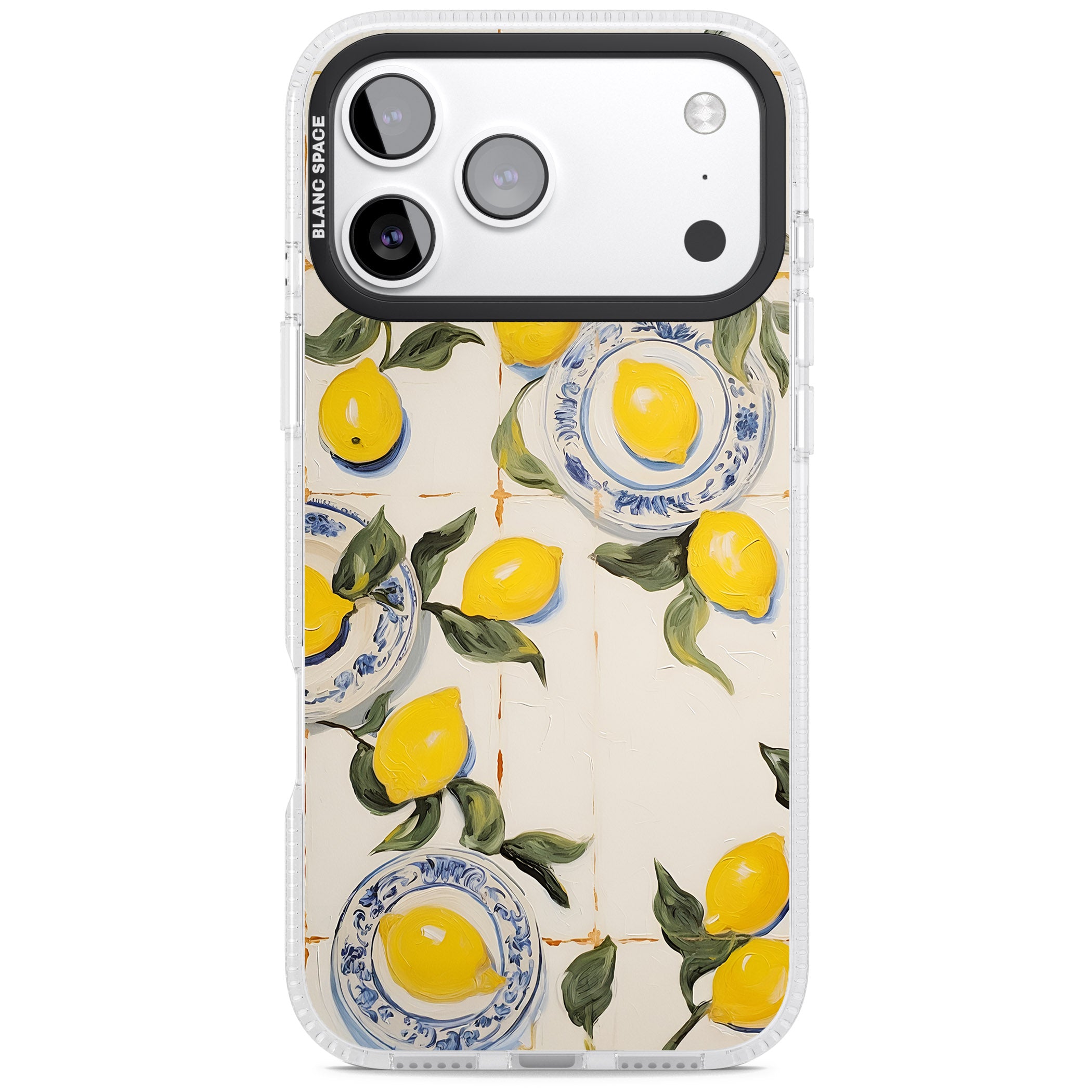 Lemons & Porcelain iPhone 17 Pro Impact Air Clear Phone Case