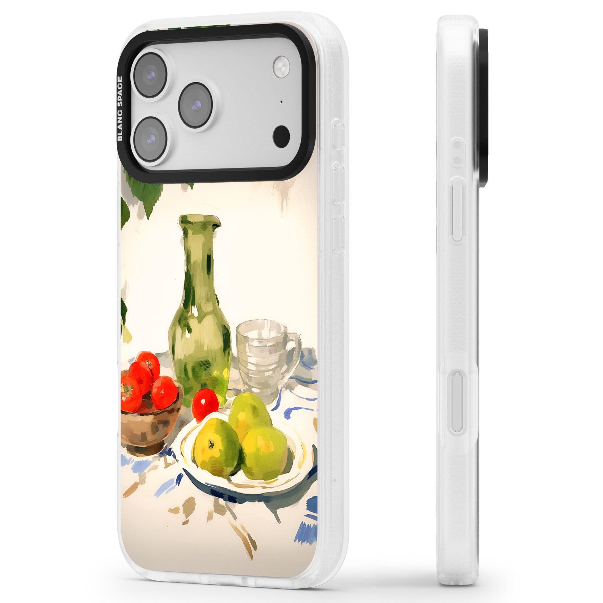Green Carafe iPhone 17 Pro Impact Air Clear Phone Case Side Profile