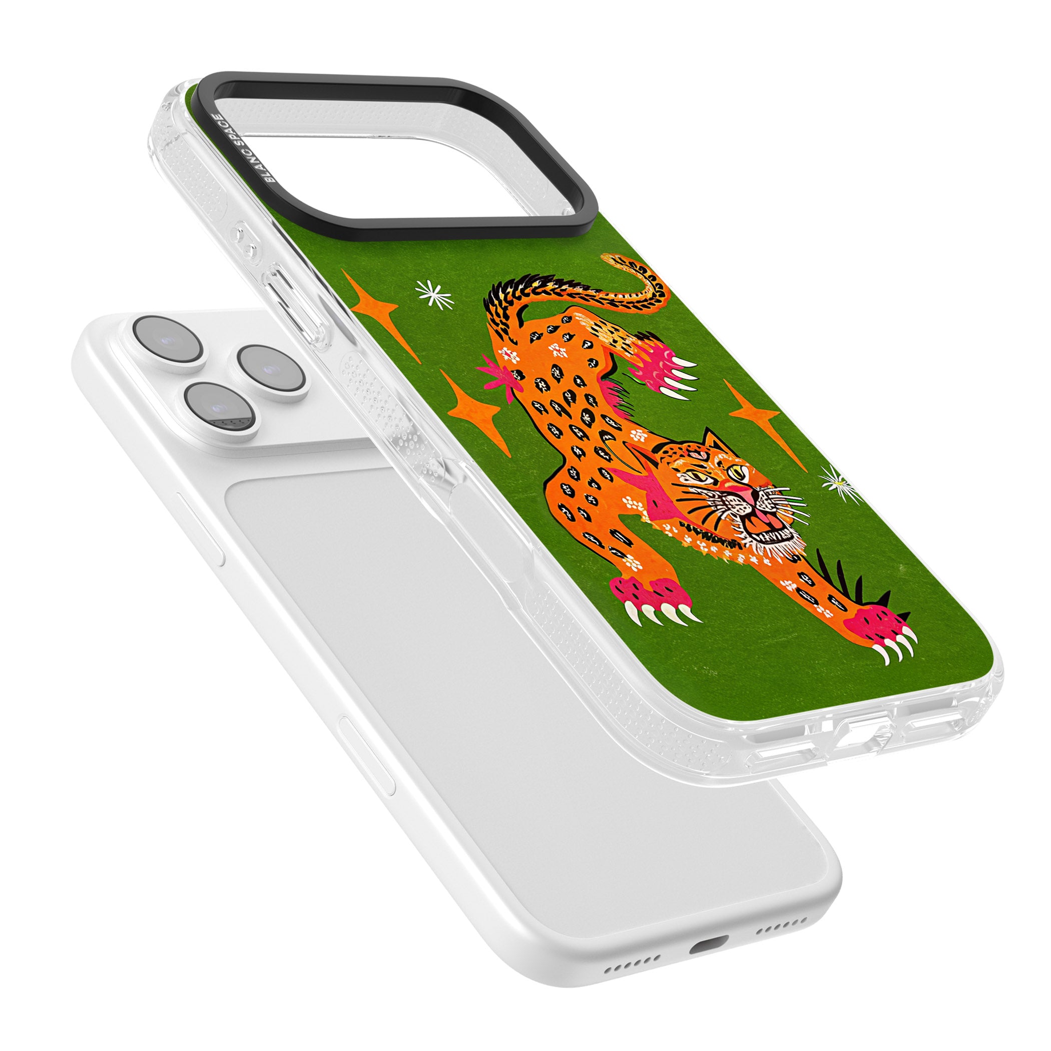 Fierce Jaguar iPhone 17 Pro Impact Air Clear Phone Case Colours