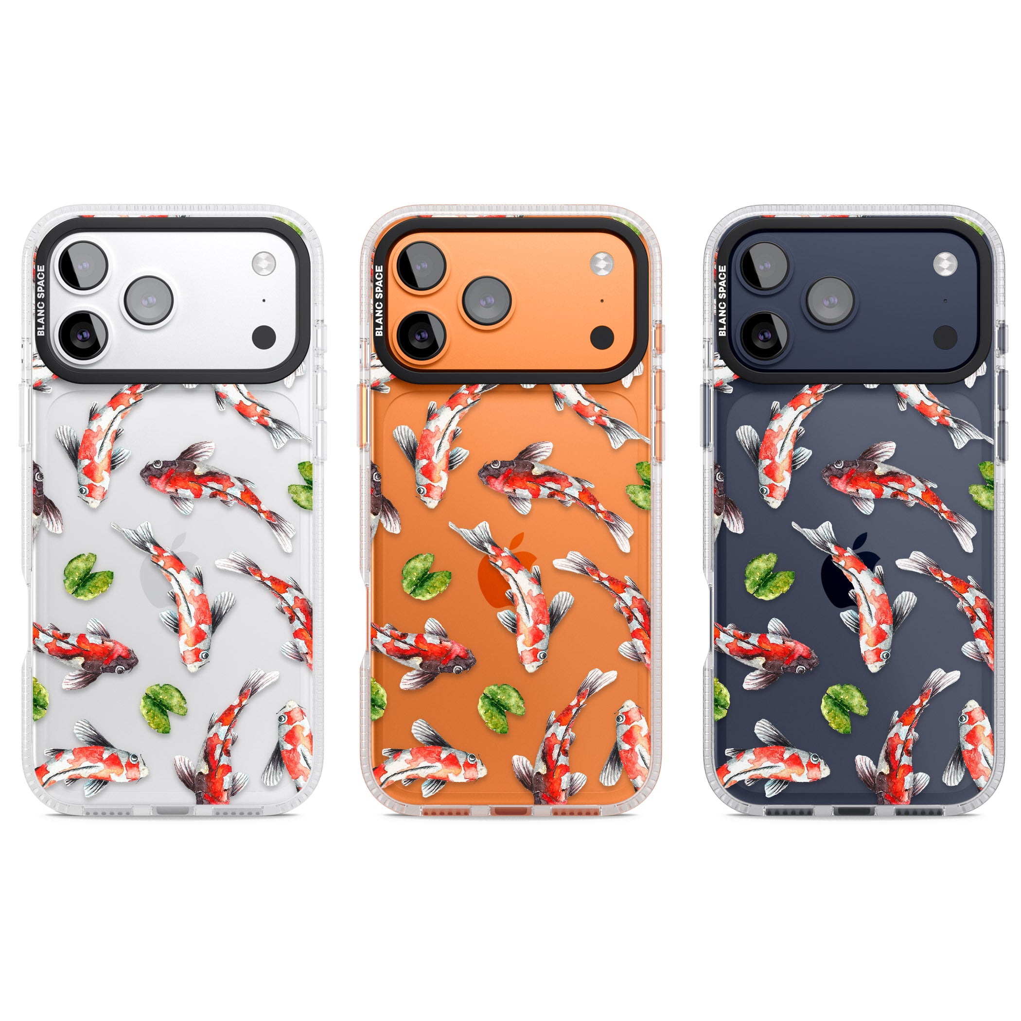 Koi Fish Watercolour iPhone 17 Pro Impact Air Clear Phone Case APT Impact Protection