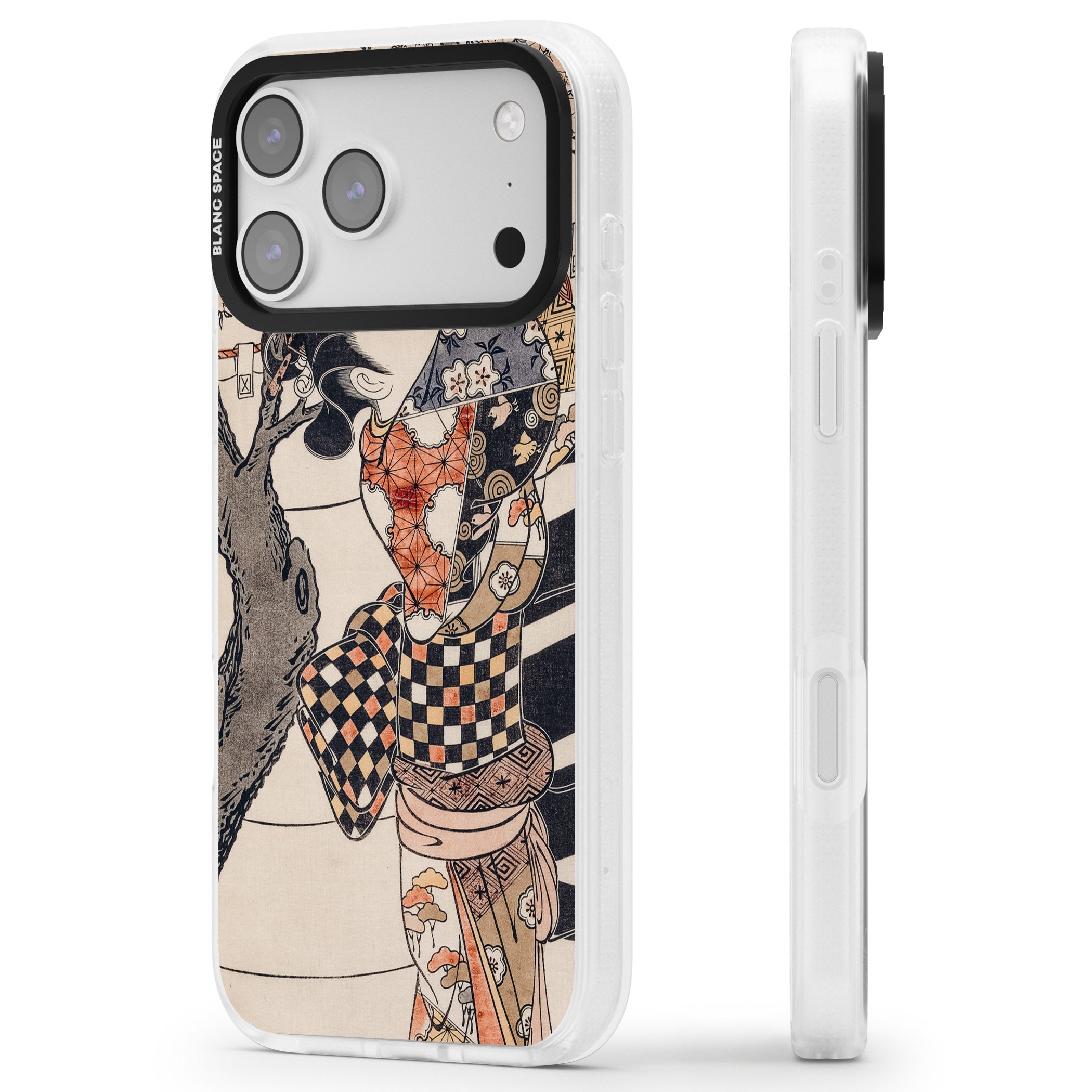 Vintage Japan iPhone 17 Pro Impact Air Clear Phone Case Side Profile